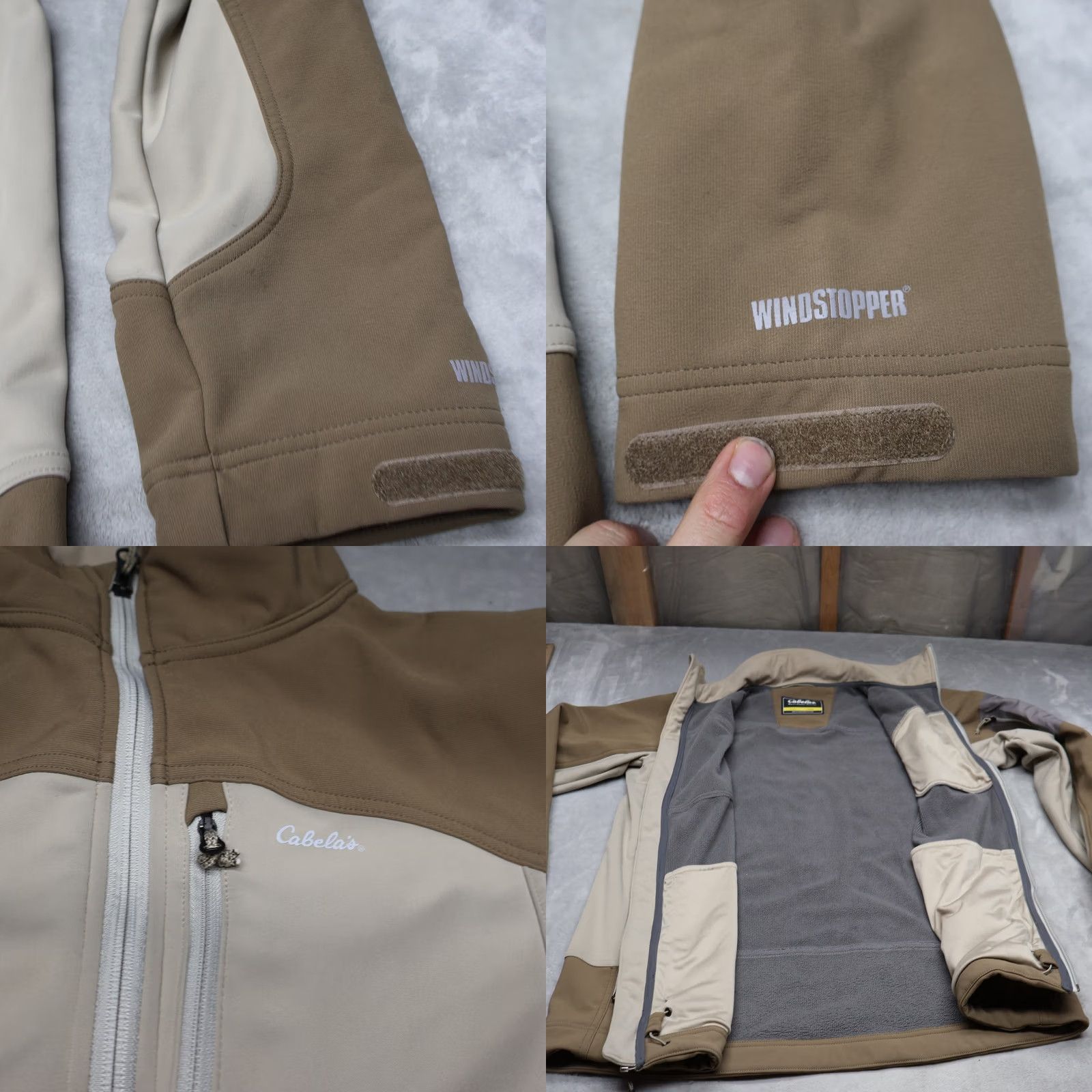 Vintage Cabelas Jacket Mens Large Tall Brown Windstopper Softshell Wind Rain Full Zip Size US L / EU 52-54 / 3 - 8 Thumbnail