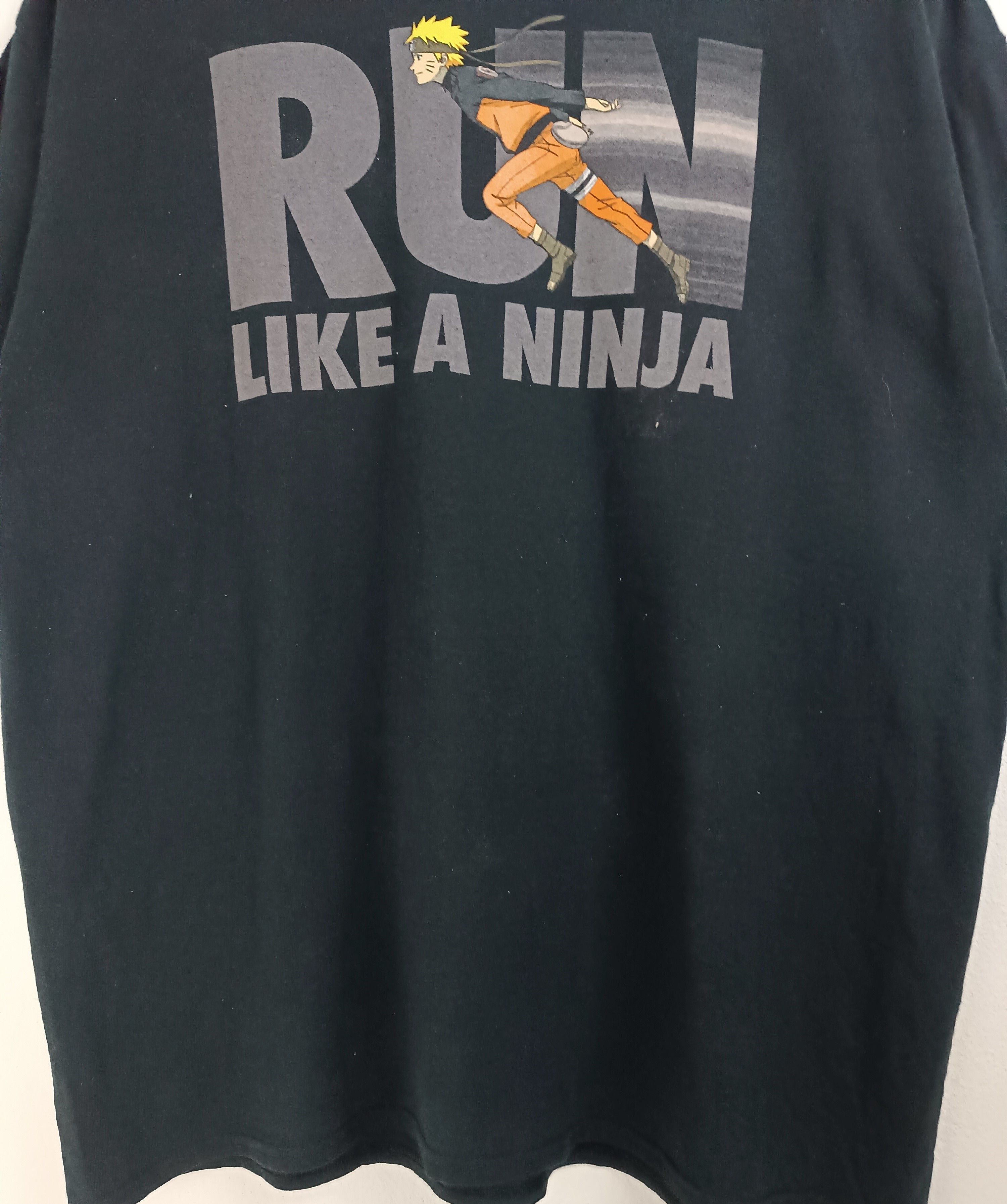 Anime VINTAGE NARUTO SHIPPUDEN RUN LIKE A NINJA TEE ONE PIECE Size US XL / EU 56 / 4 - 8 Thumbnail