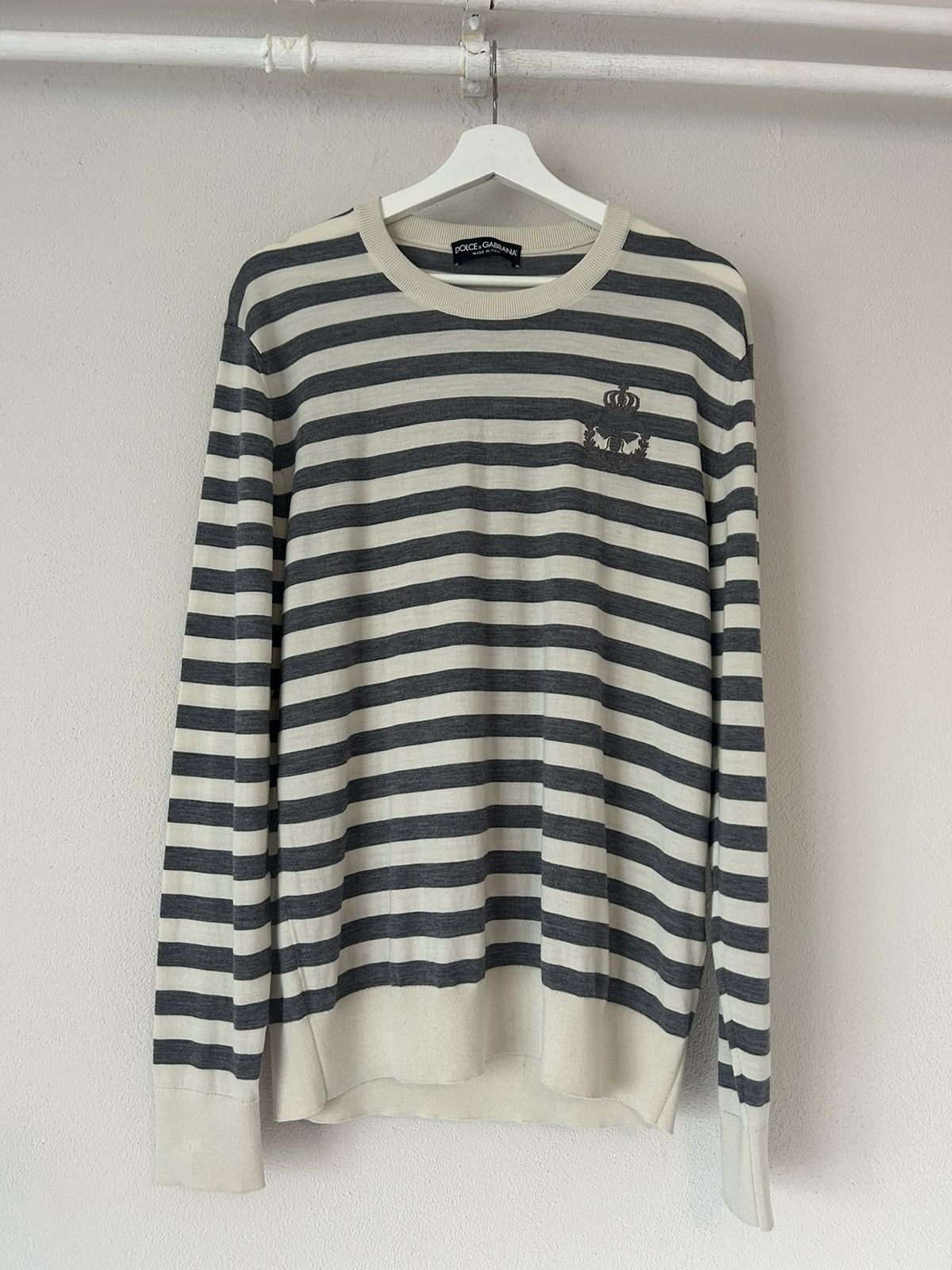Marine Striped Virgin Wool Sweater