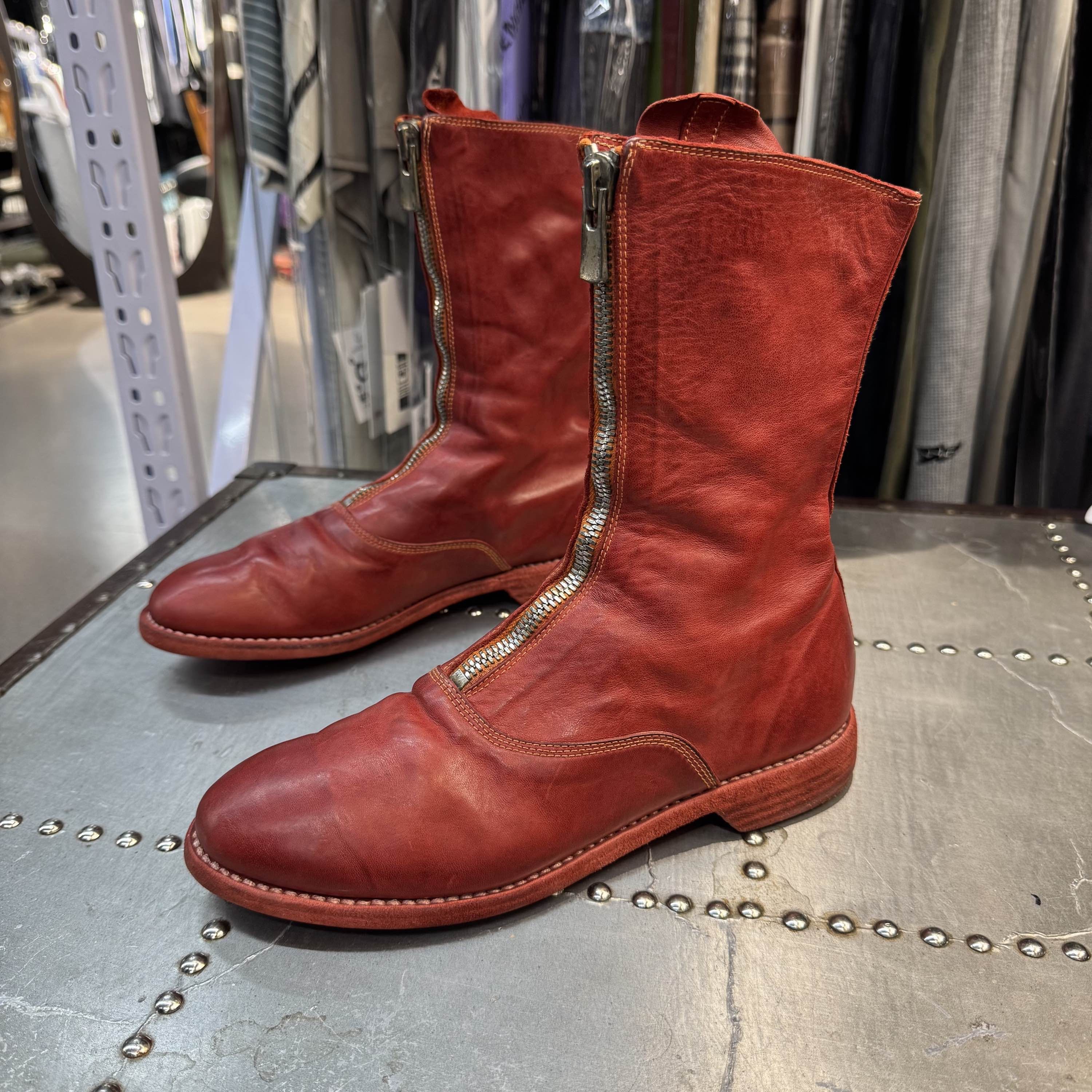Guidi Guidi 986X Black Size 40 Back Zip Boots Horse Full Grain