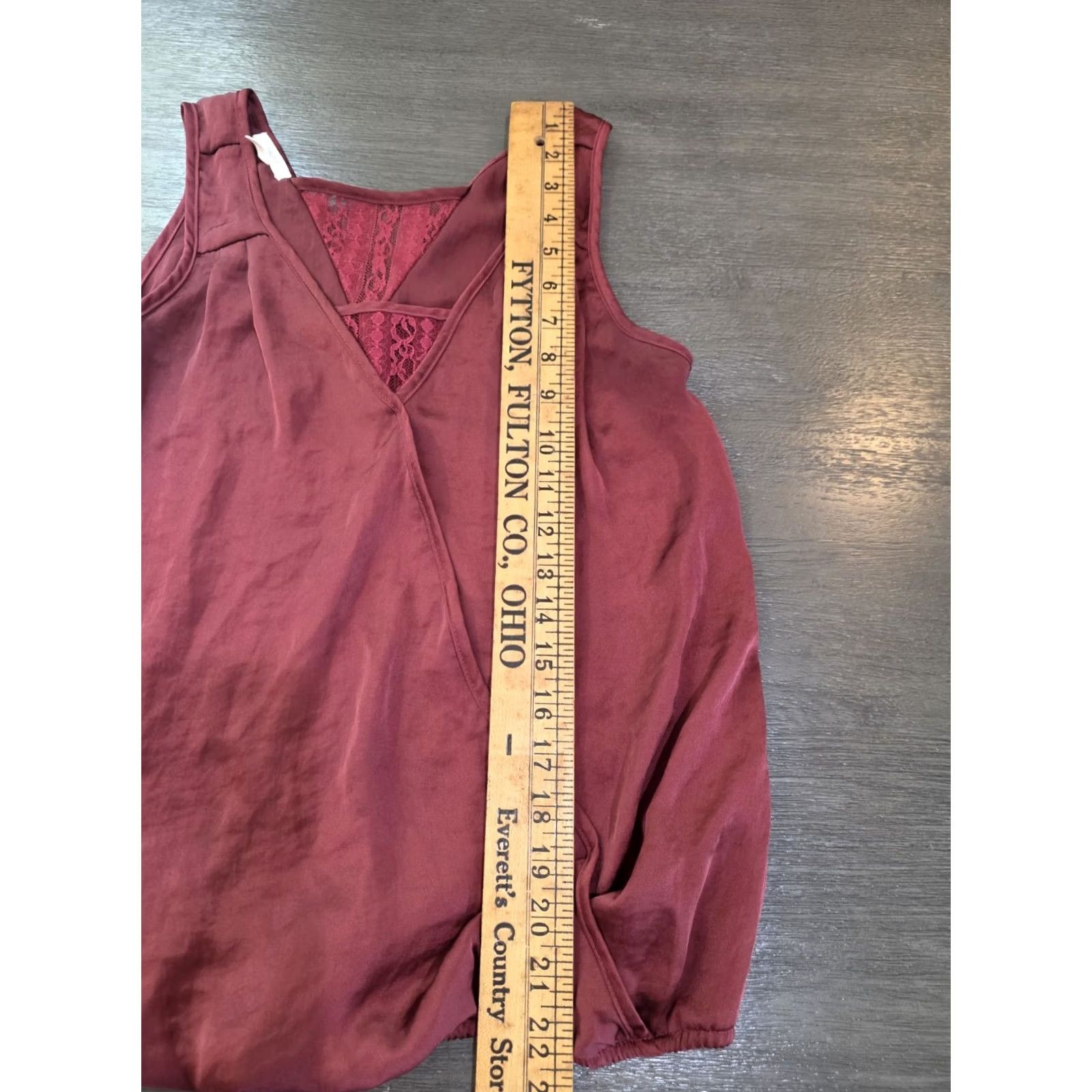Vintage Maurices Tanktop Womens Burgundy Small Wrap-style Front Modesty Panel Camisole S Women Red Size S / US 4 / IT 40 - 4 Thumbnail