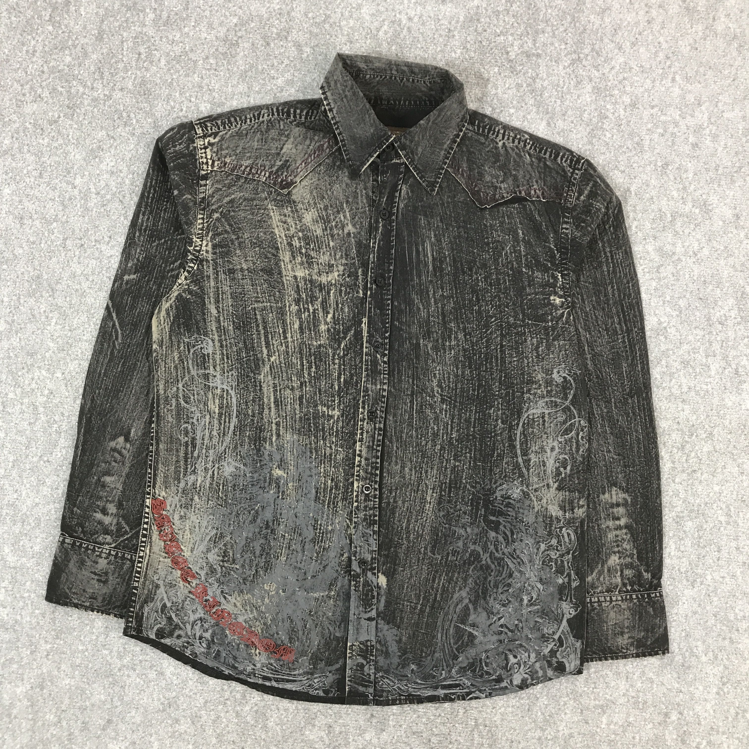 If Six Was Nine × Japanese Brand × Roar ROAR BLACK DESIGN BUTTON UP SHIRT Size US L / EU 52-54 / 3 - 1 Thumbnail