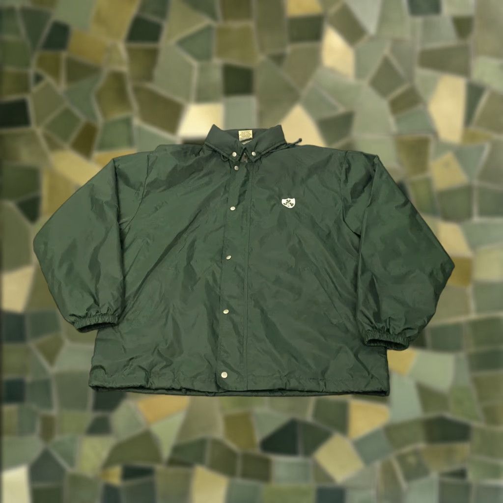 Fruit Of The Loom VTG Screen Stars Jacket Mens L Nylon Green Ireland Shamrock Patch Windbreaker Hooded Snap Front Coat Stowable 80s Sports Outdoors Casual Travel Size US L / EU 52-54 / 3 - 1 Thumbnail