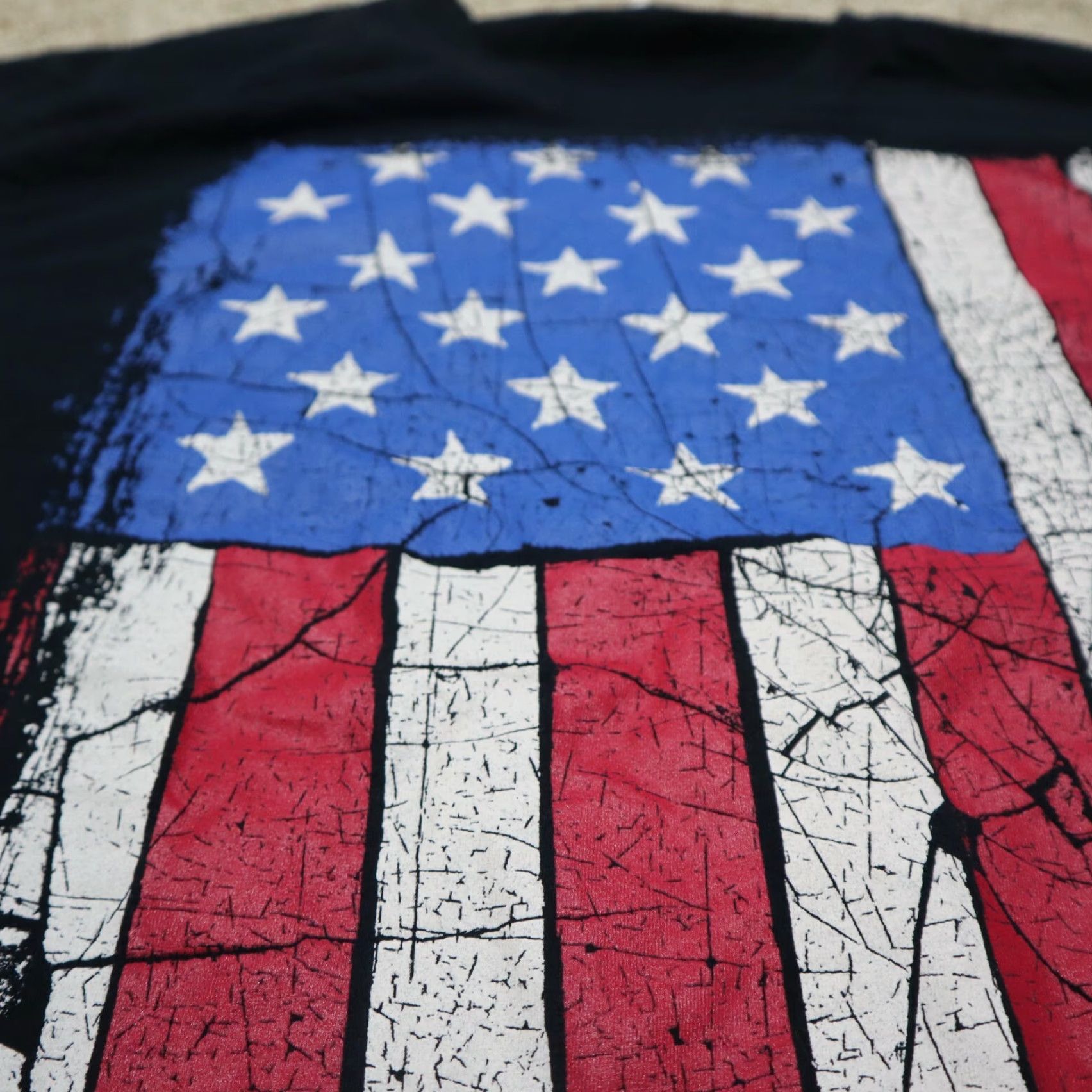 Fruit Of The Loom Nike Shirt Mens L Black American Flag USA Pride Patriotic Gift Short Sleeve Crewneck Tee Size US 33 - 2 Thumbnail