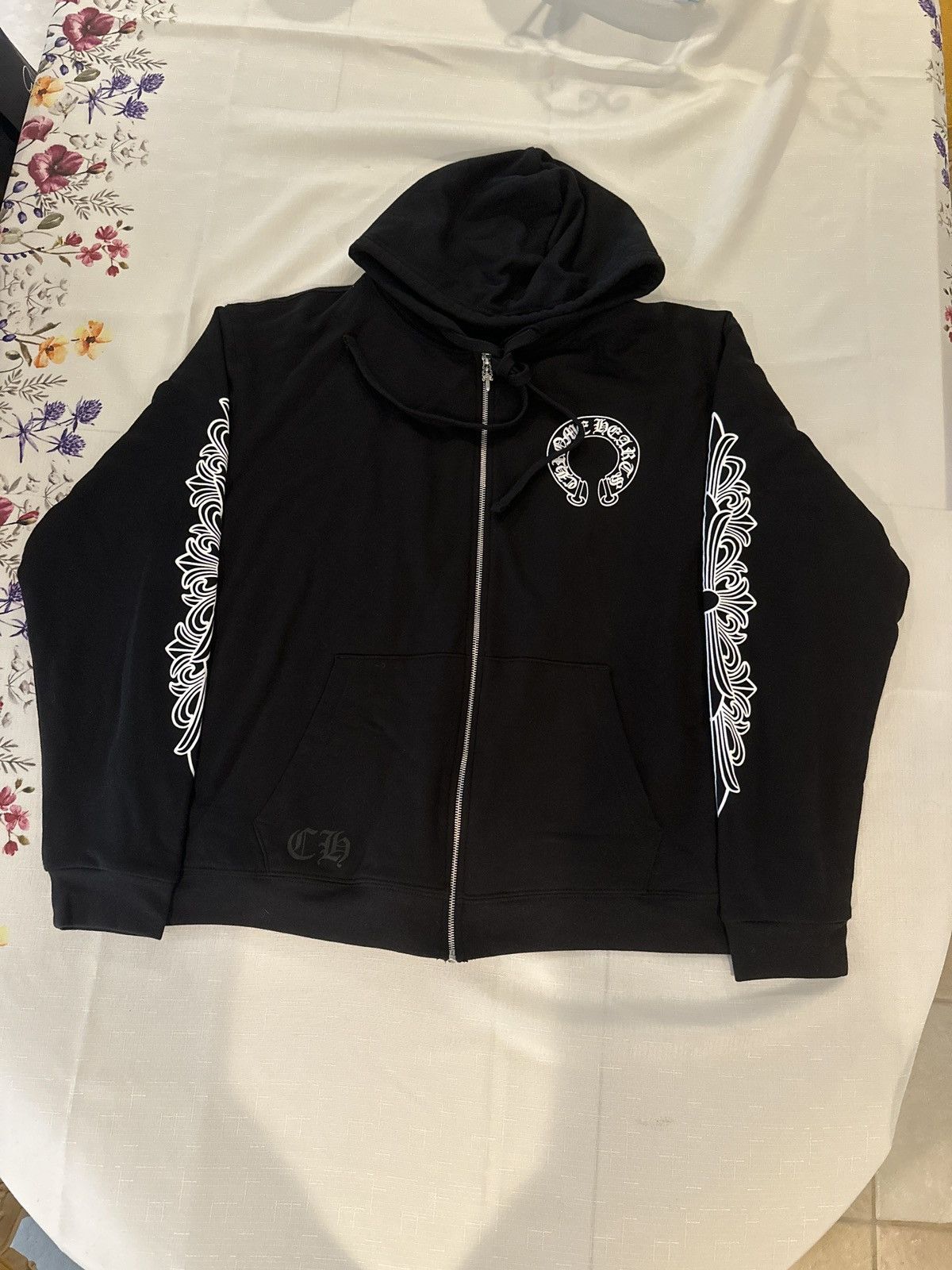 Chrome Hearts Chrome Hearts Fuck You Floral Horseshoe Zip Up