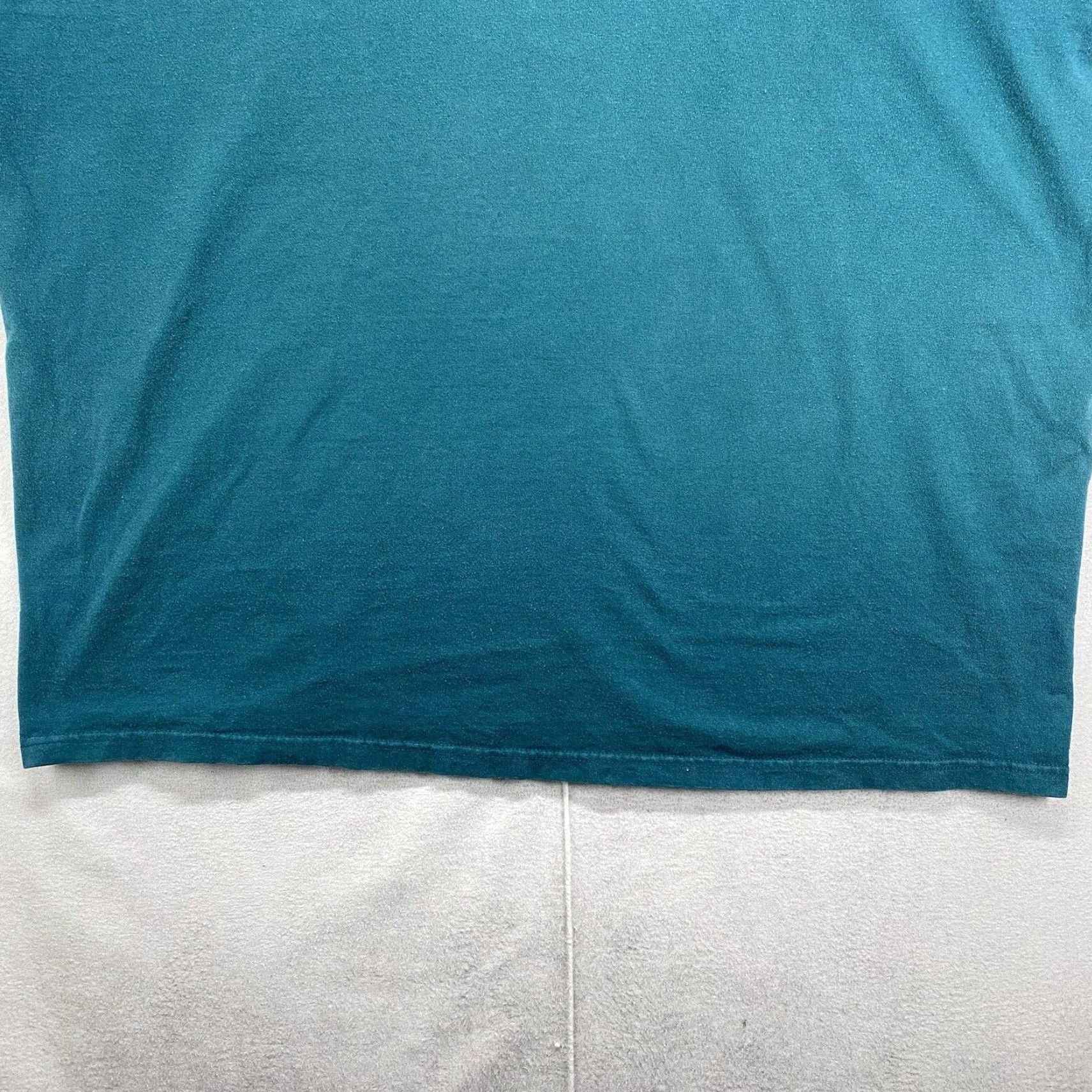 Vintage VINTAGE Blank Teal T-Shirt XL Cotton Knit V-Neck Short Sleeve 90s Grunge Stitch Mens Size US XL / EU 56 / 4 - 4 Thumbnail