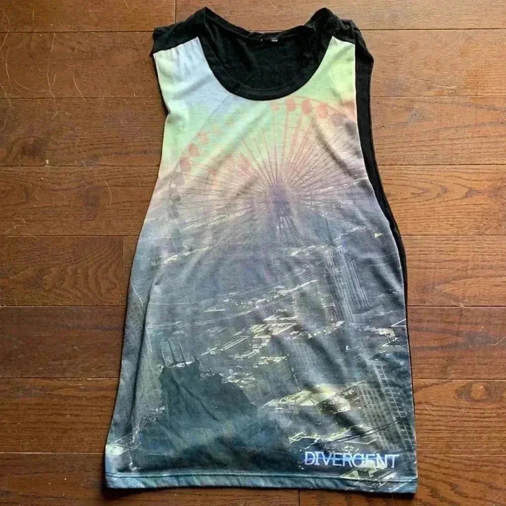 Designer Divergent Graphic Tank Top - Unique Design Size S / US 4 / IT 40 - 2 Thumbnail