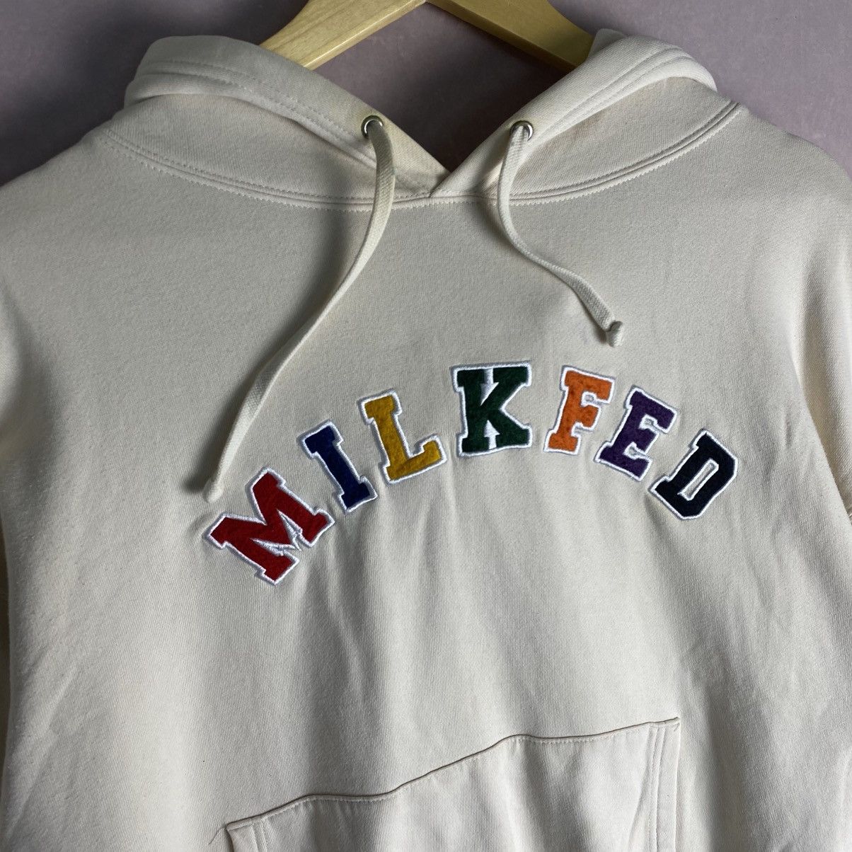 Japanese Brand Milkfed Spellout Pullover Sweater Hoodie Size US L / EU 52-54 / 3 - 3 Thumbnail