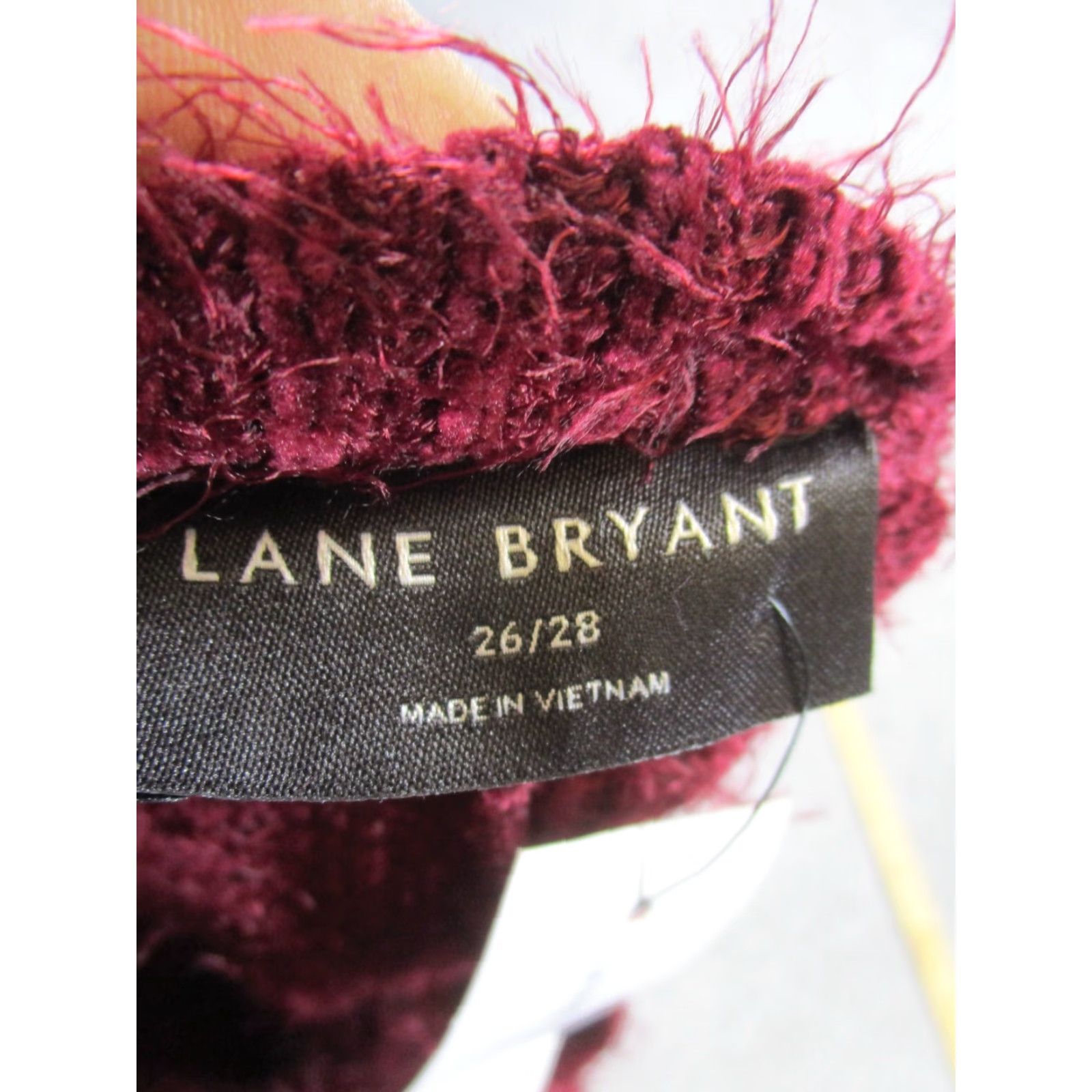 Vintage Lane Bryant Sweater Womens 26 Knit Burgundy Red Crew Neck NEW Size 4XL / US 24-26 - 6 Thumbnail