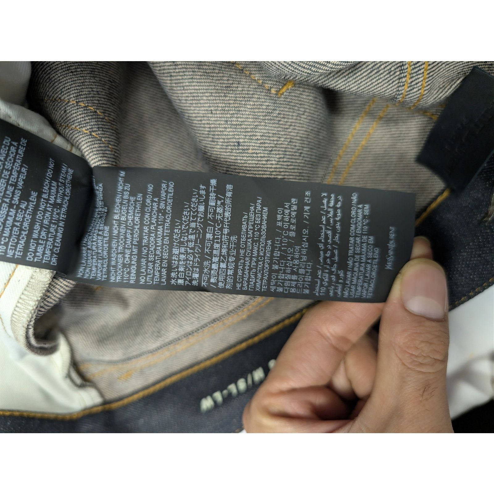 Saint Laurent Paris o1rshd1 Slim Fit Jean Denim in Indigo Raw Size US 32 / EU 48 - 19 Thumbnail