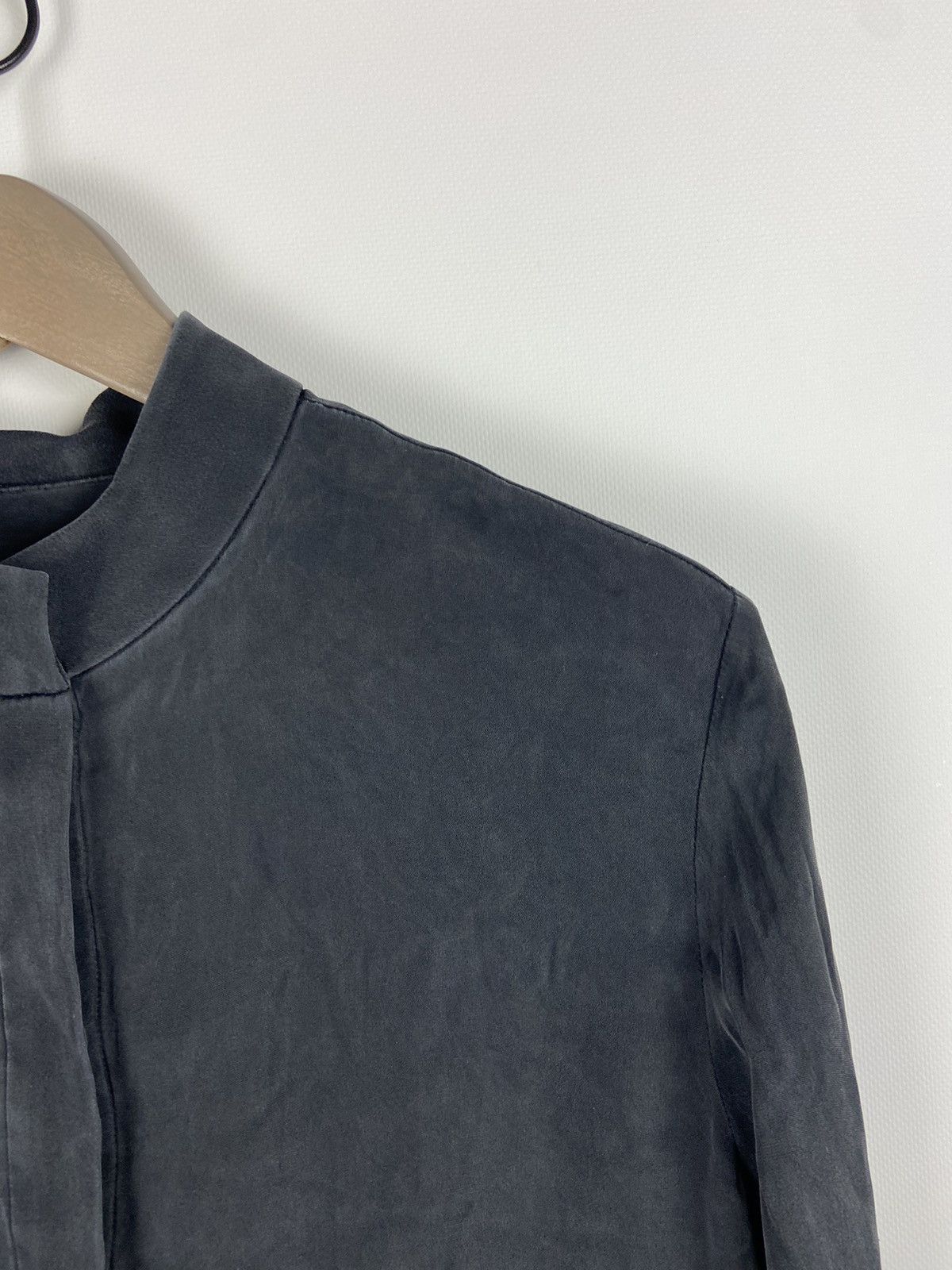 ELLERY Ellery Luxury Black Shirt Asymmetrical Long Sleeve Silk Size M / US 6-8 / IT 42-44 - 4 Thumbnail