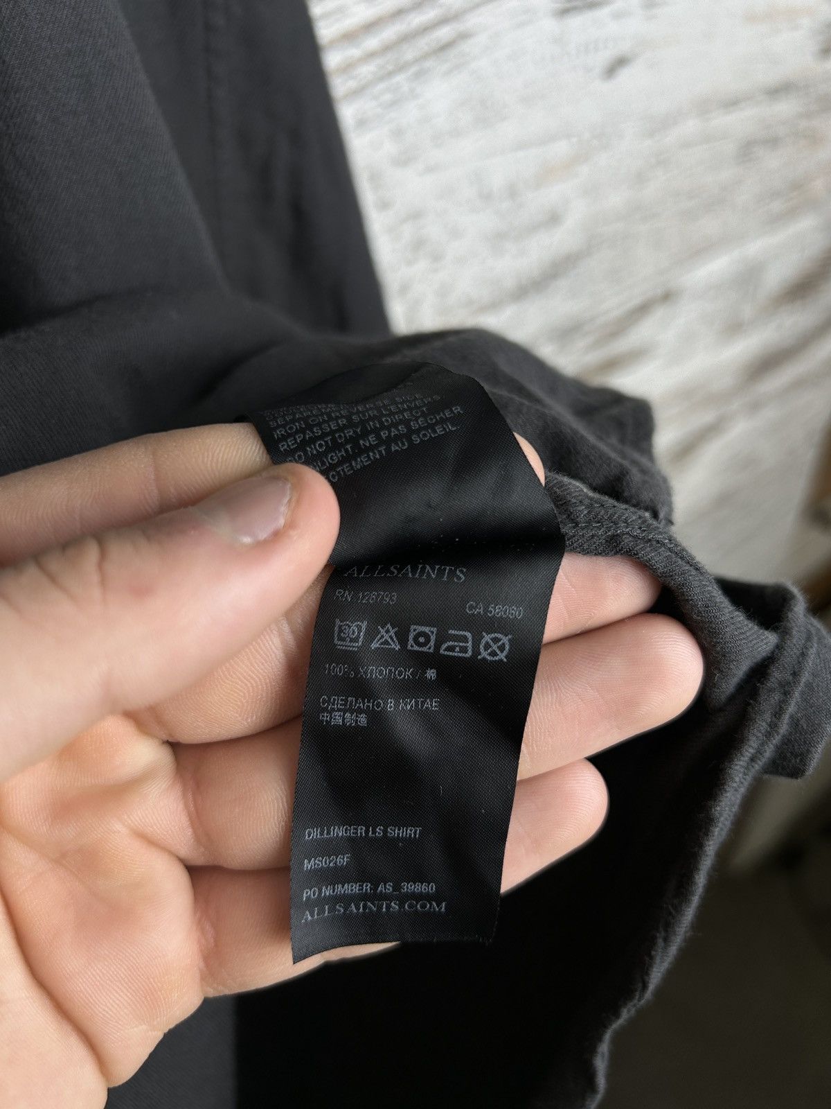 Allsaints × Japanese Brand × Vintage Mens Vintage AllSaints Ls shirts button up luxury garment Size US L / EU 52-54 / 3 - 8 Thumbnail