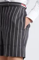 Thom Browne o1s22i1n0924 Striped Tailoring Shorts in Grey Size 27" / US 4 / IT 40 - 5 Thumbnail