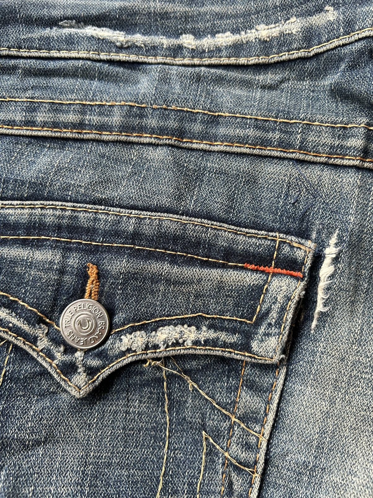 True Religion True Religion Flare Distressed Denim Made in Usa ☠️ Size US 34 / EU 50 - 15 Thumbnail