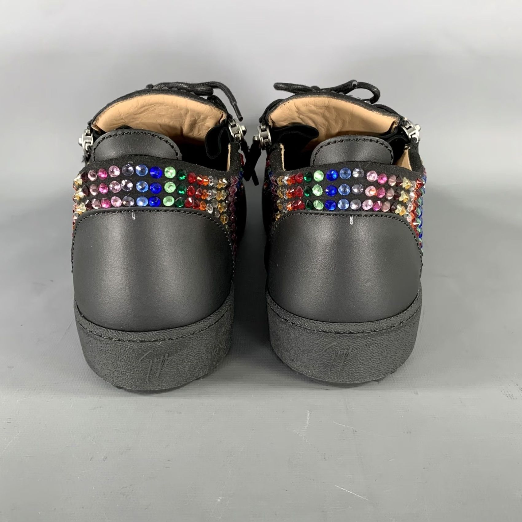 Giuseppe Zanotti GIUSEPPE ZANOTTI Sneakers Size 13 Black Studded Multi Color Mixed Fabrics Zip Mens Size US 13 / EU 46 - 3 Thumbnail