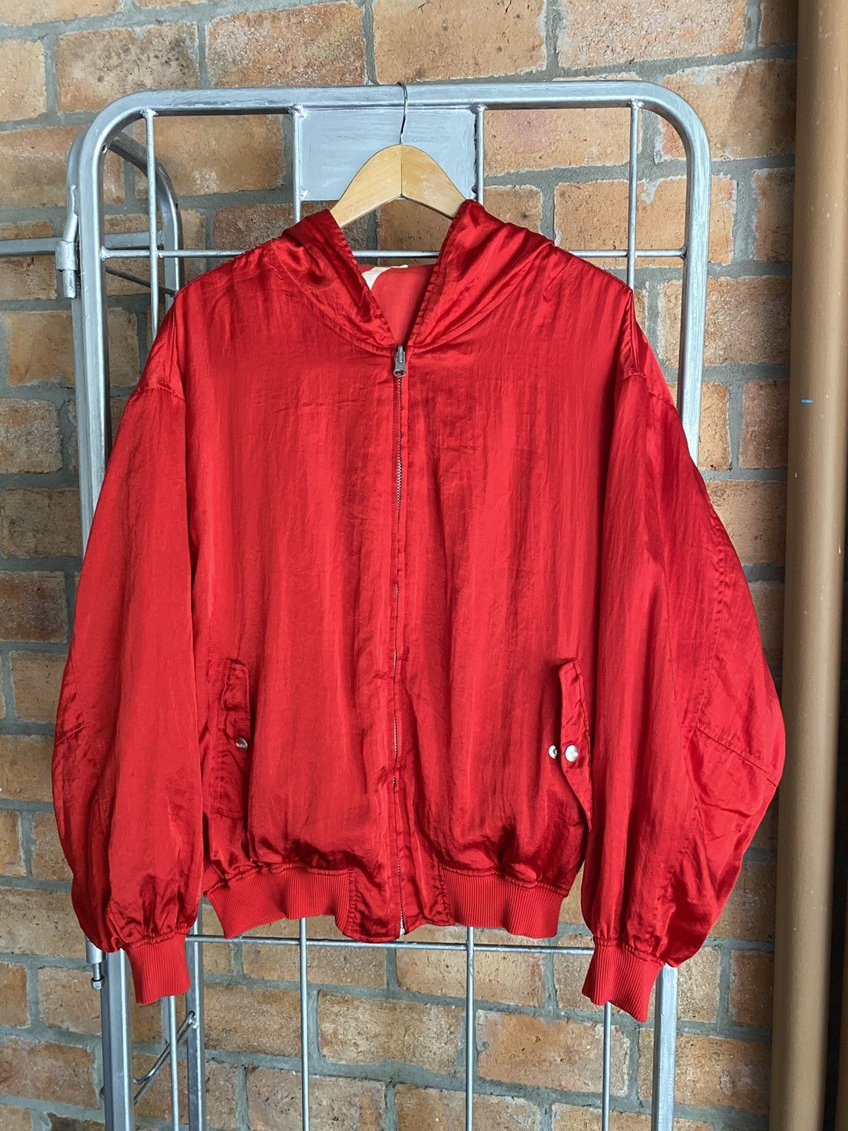 MICHIKO Red Reversible Hoodie Jacket