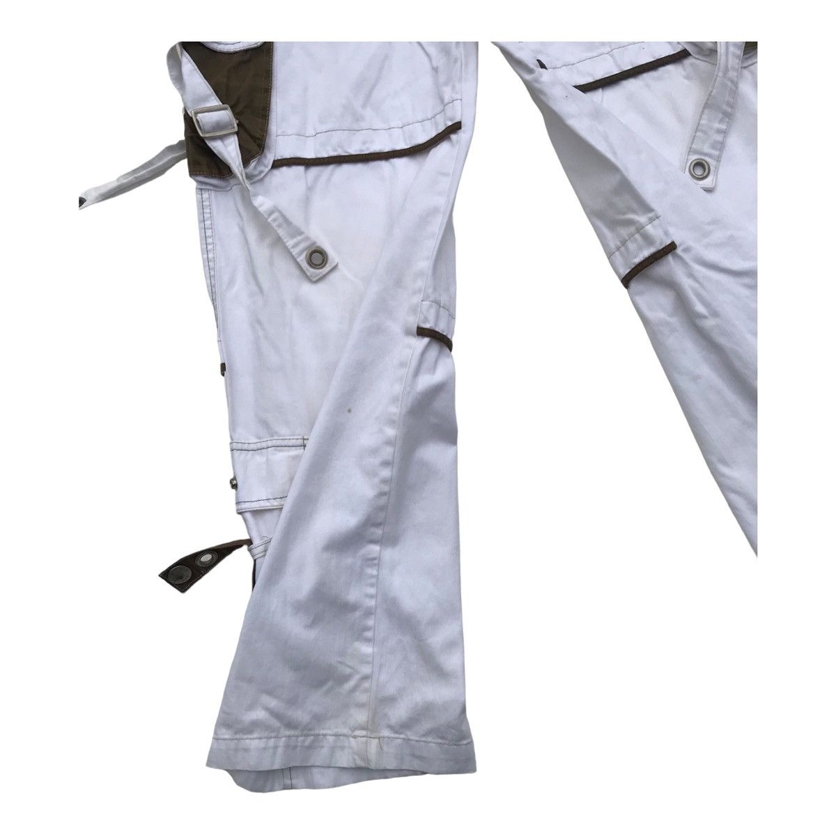 Japanese Brand Blue Luis White Tactical Multipocket Cargo Streetwear Pants Size US 31 - 9 Thumbnail