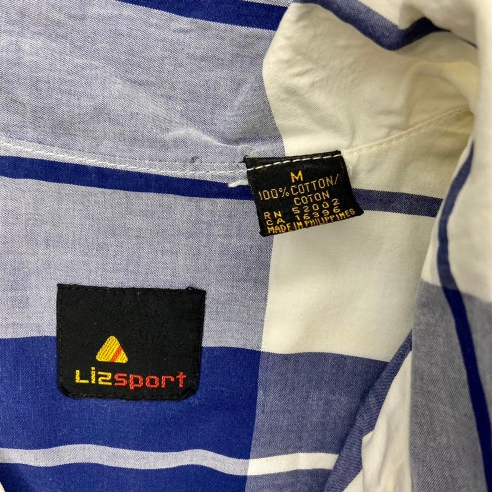 Liz Claiborne Vintage Liz Claiborne Picnic Blue Plaid Full Cotton Dress Size L / US 10 / IT 46 - 3 Thumbnail