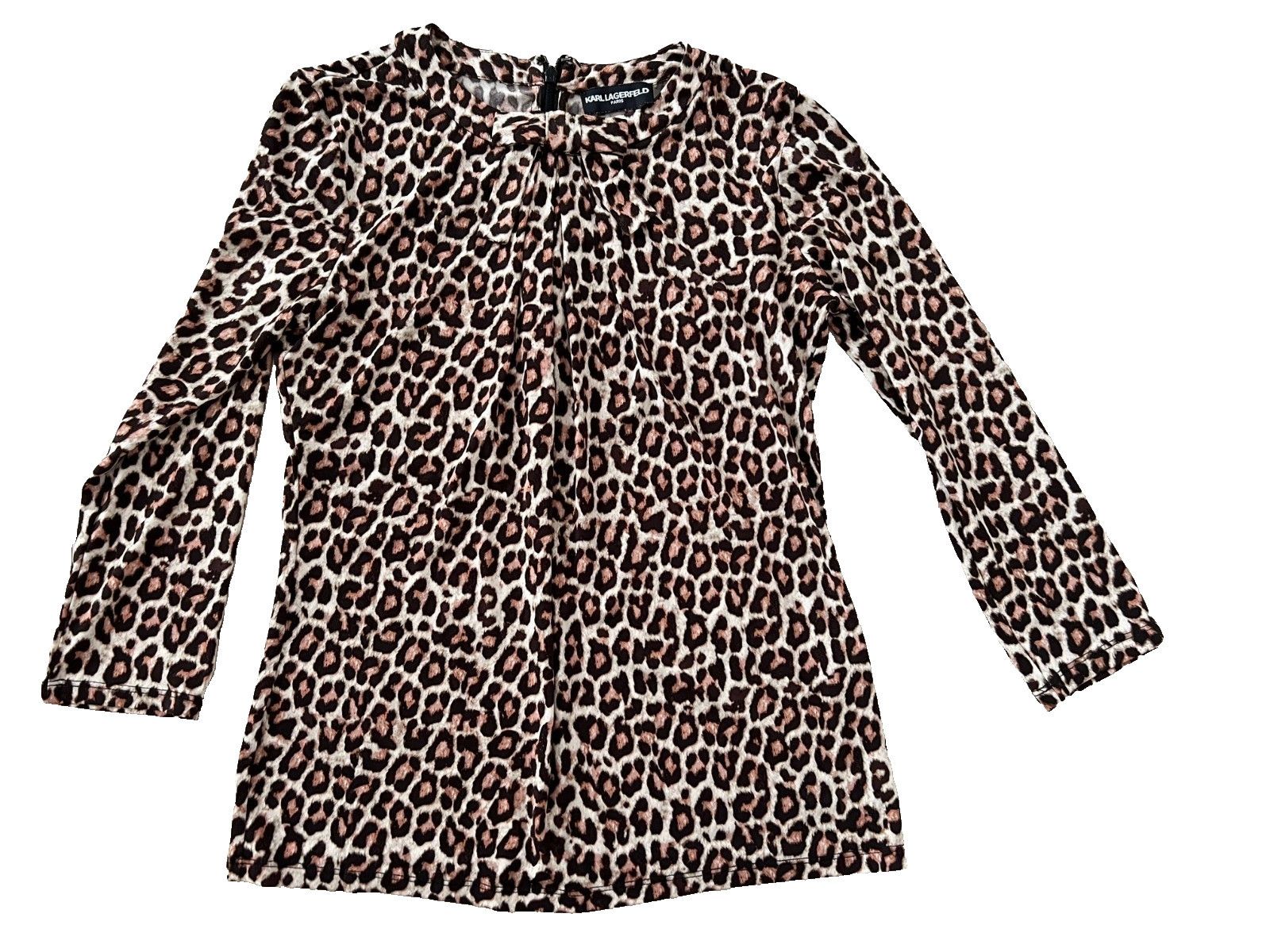 Karl Lagerfeld Karl Lagerfeld Leopard Bow Tie Top ( XS ) Size XS / US 0-2 / IT 36-38 - 1 Thumbnail
