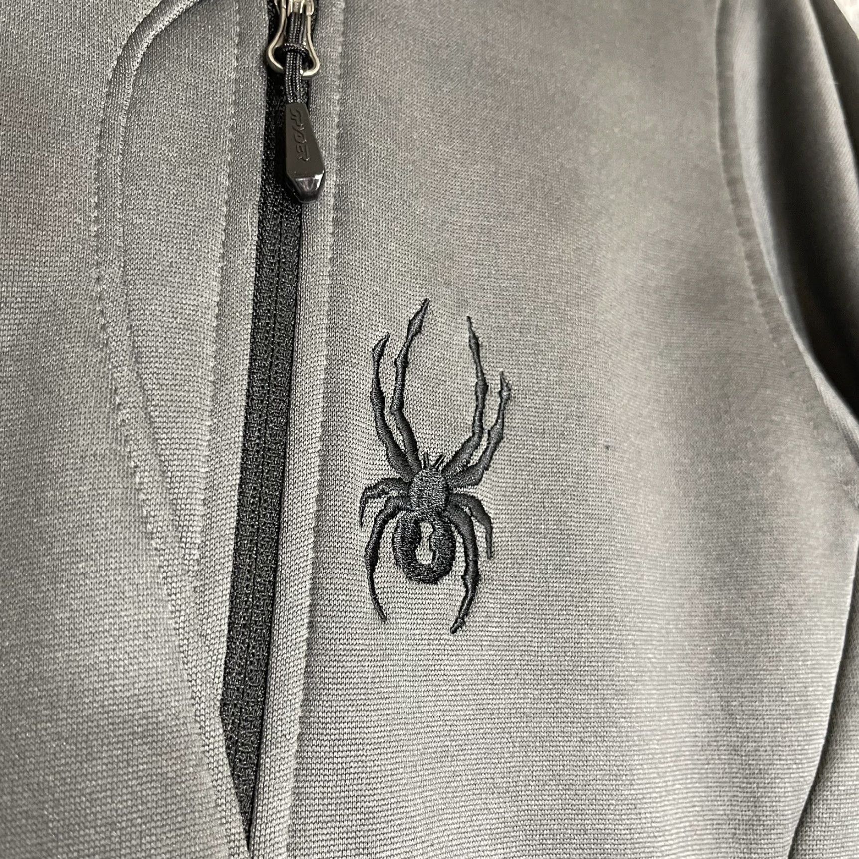 Spyder Spyder Dark Gray Quarter Zip Embroidered Pullover Jacket Men's M Size US M / EU 48-50 / 2 - 2 Thumbnail