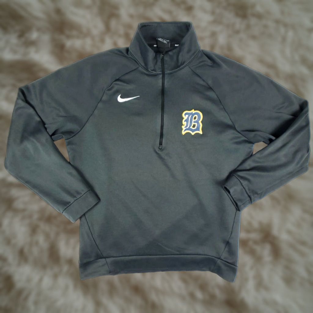 Nike Nike Sweatshirt Womens M Gray Swoosh 1/4 Zip Up Pullover Logo Dri-FIT All Seasons Casual Front Zip Womens Size M / US 6-8 / IT 42-44 - 1 Thumbnail