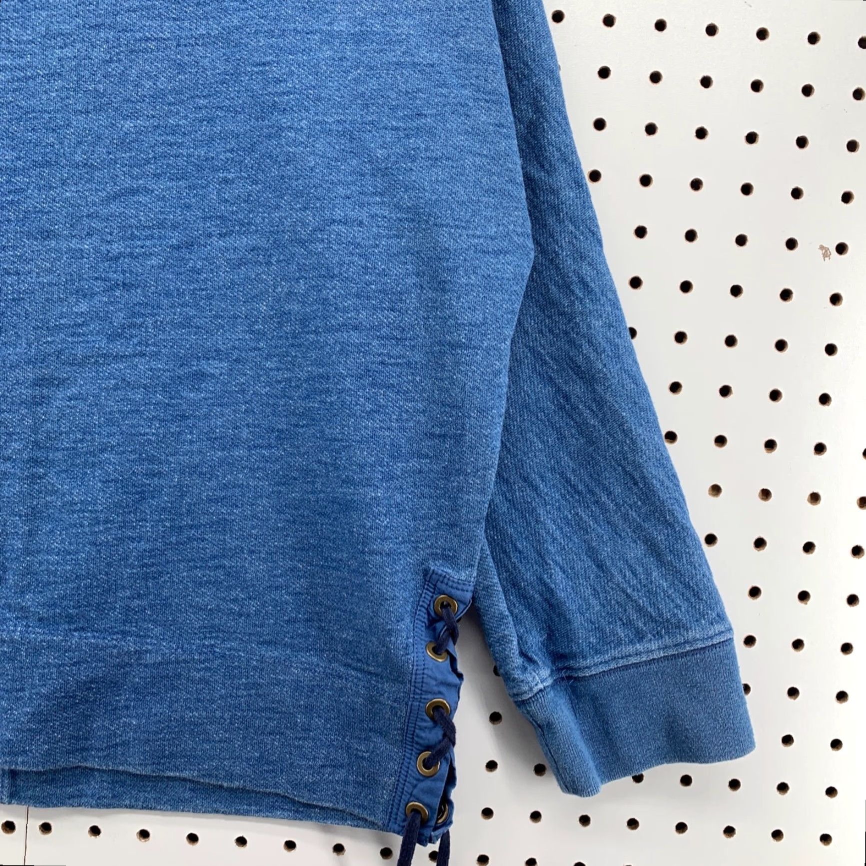 J.Crew JCrew Sweatshirt Blue Womens Small Tie Up Sides Long Sleeve Casual Size S / US 4 / IT 40 - 2 Thumbnail