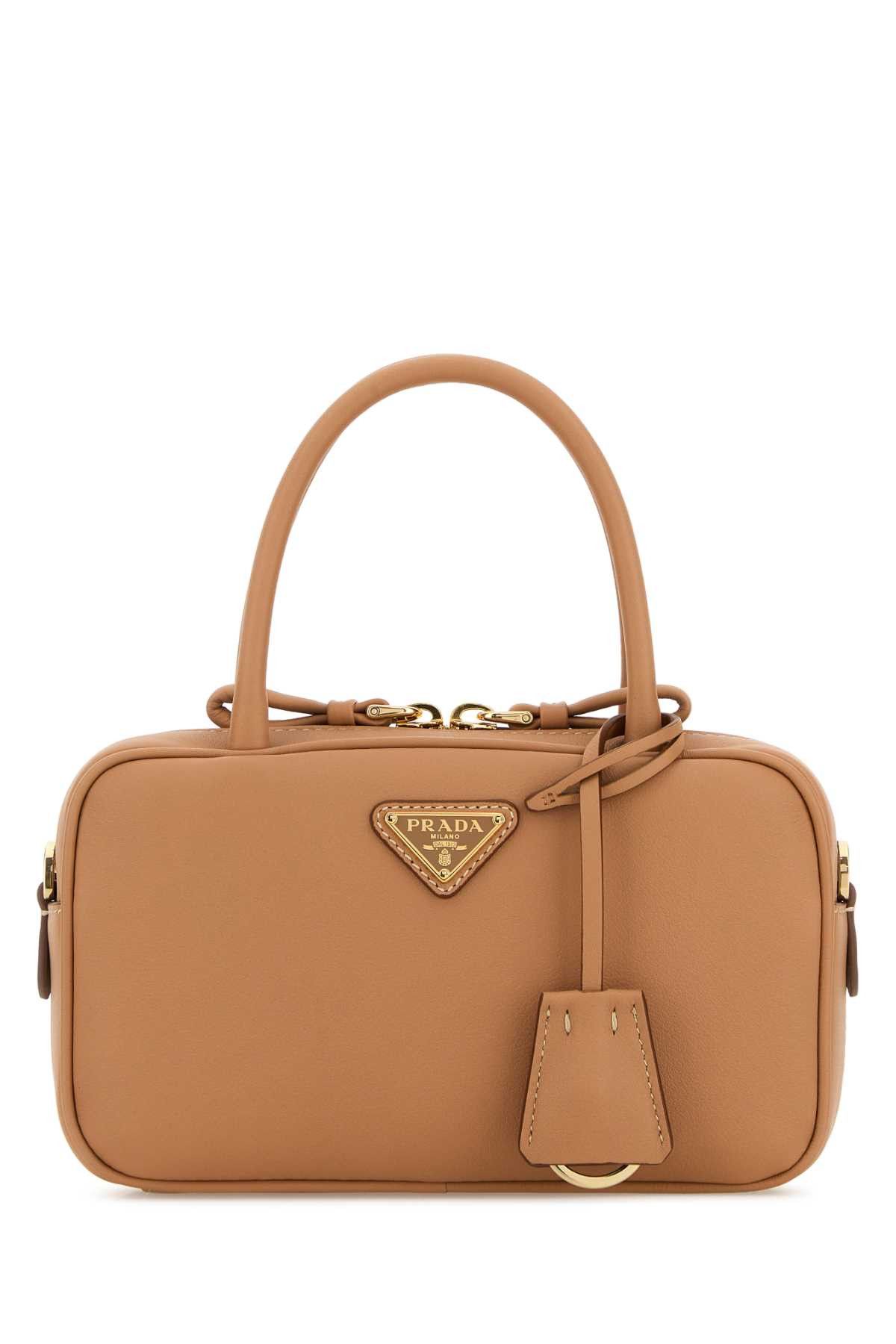 Prada Peach Leather Handbag Size ONE SIZE - 1 Thumbnail