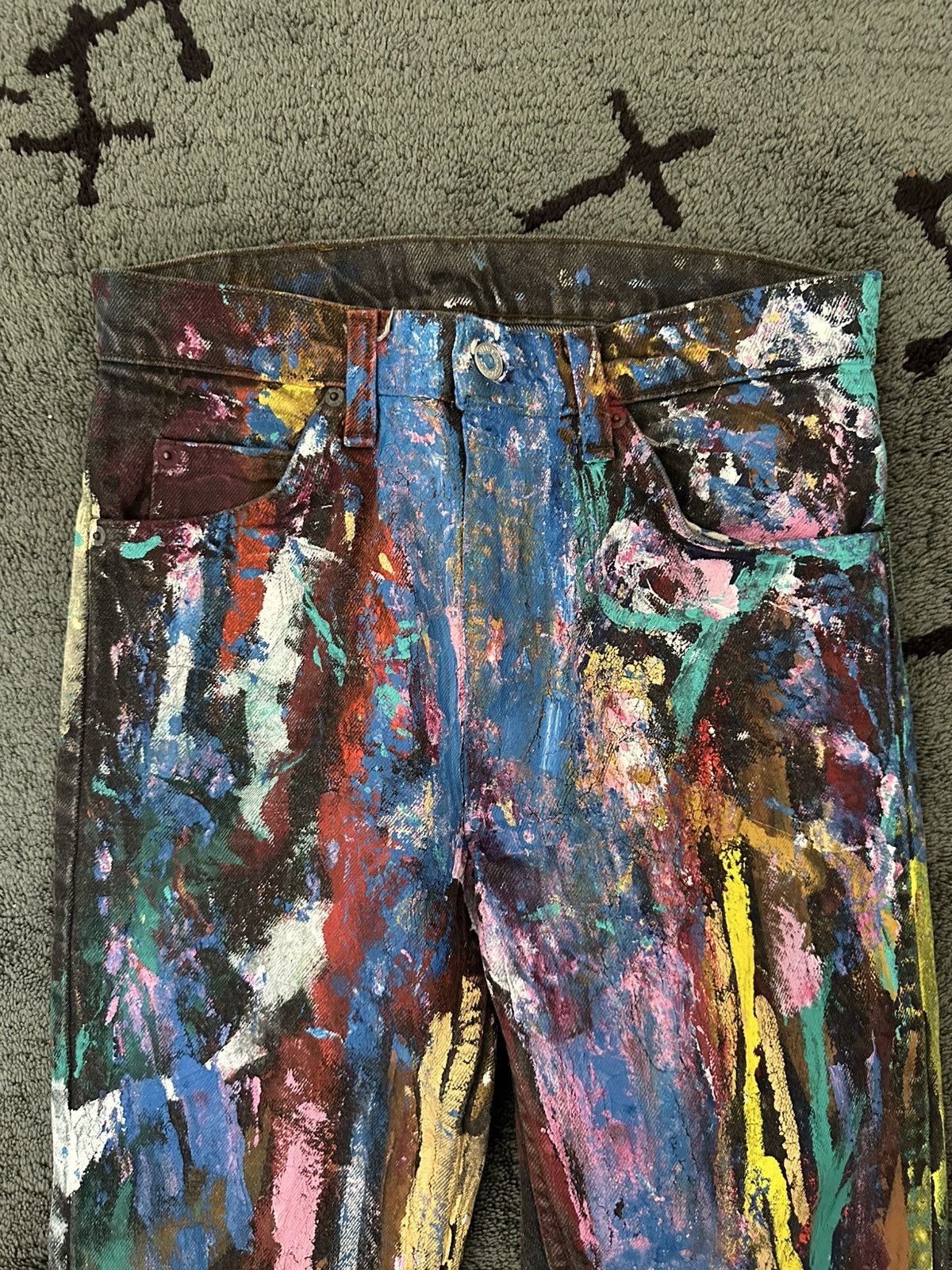 Levi's Vintage Hand-Painted Levis 90’s Size US 30 / EU 46 - 2 Thumbnail