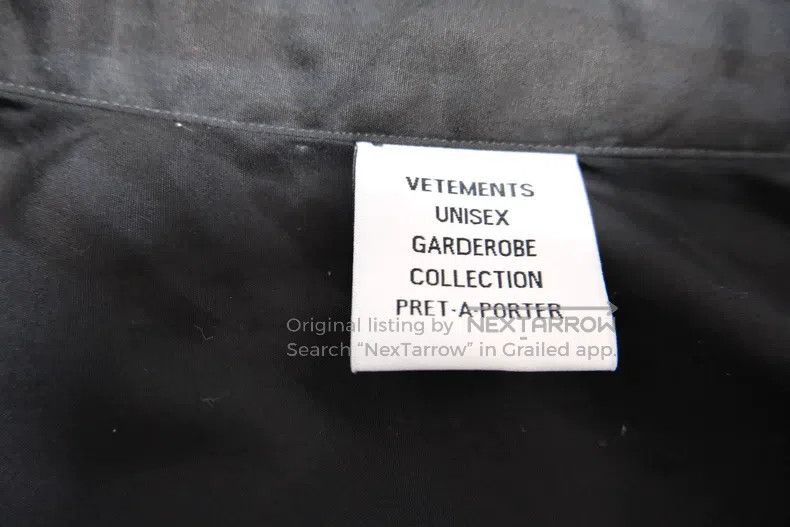 Vetements Vetements Letter Print Collar Long Sleeve Shirt Size US L / EU 52-54 / 3 - 6 Thumbnail