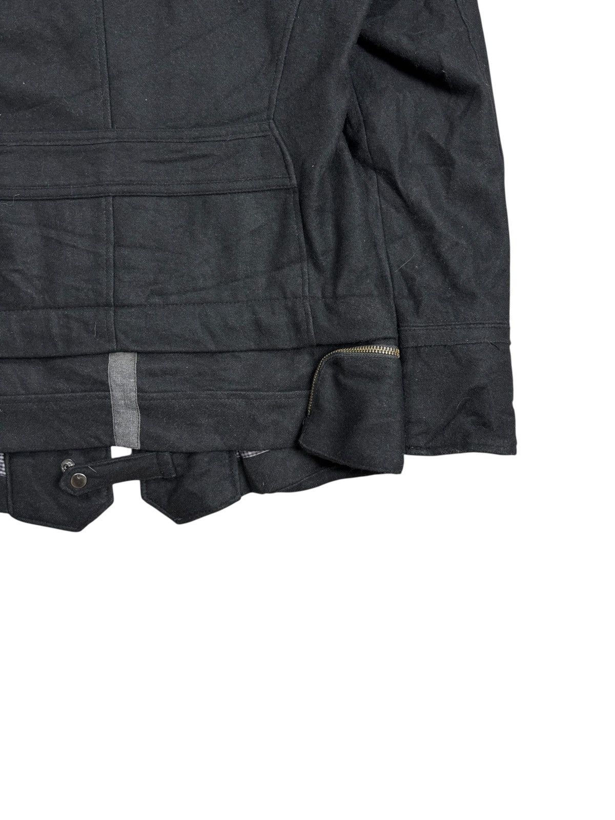 14th Addiction 2000s PPFM - Fur Hoodie Waist Pocket Napoleon Jacket Size US S / EU 44-46 / 1 - 9 Thumbnail