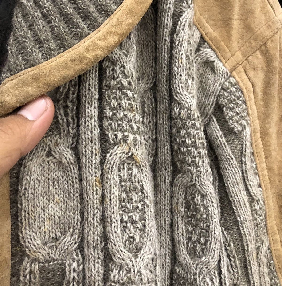 Vintage Vintage Nicole St Gilles Knitwear Mix Suede Leather Jacket Size US M / EU 48-50 / 2 - 11 Thumbnail