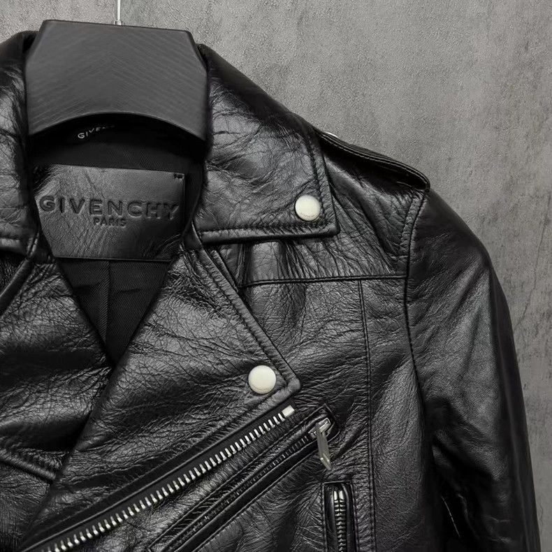 Givenchy Givenchy Size34 Studded logo heavy duty leather jacket Size XXS / US 00 / IT 34 - 2 Thumbnail