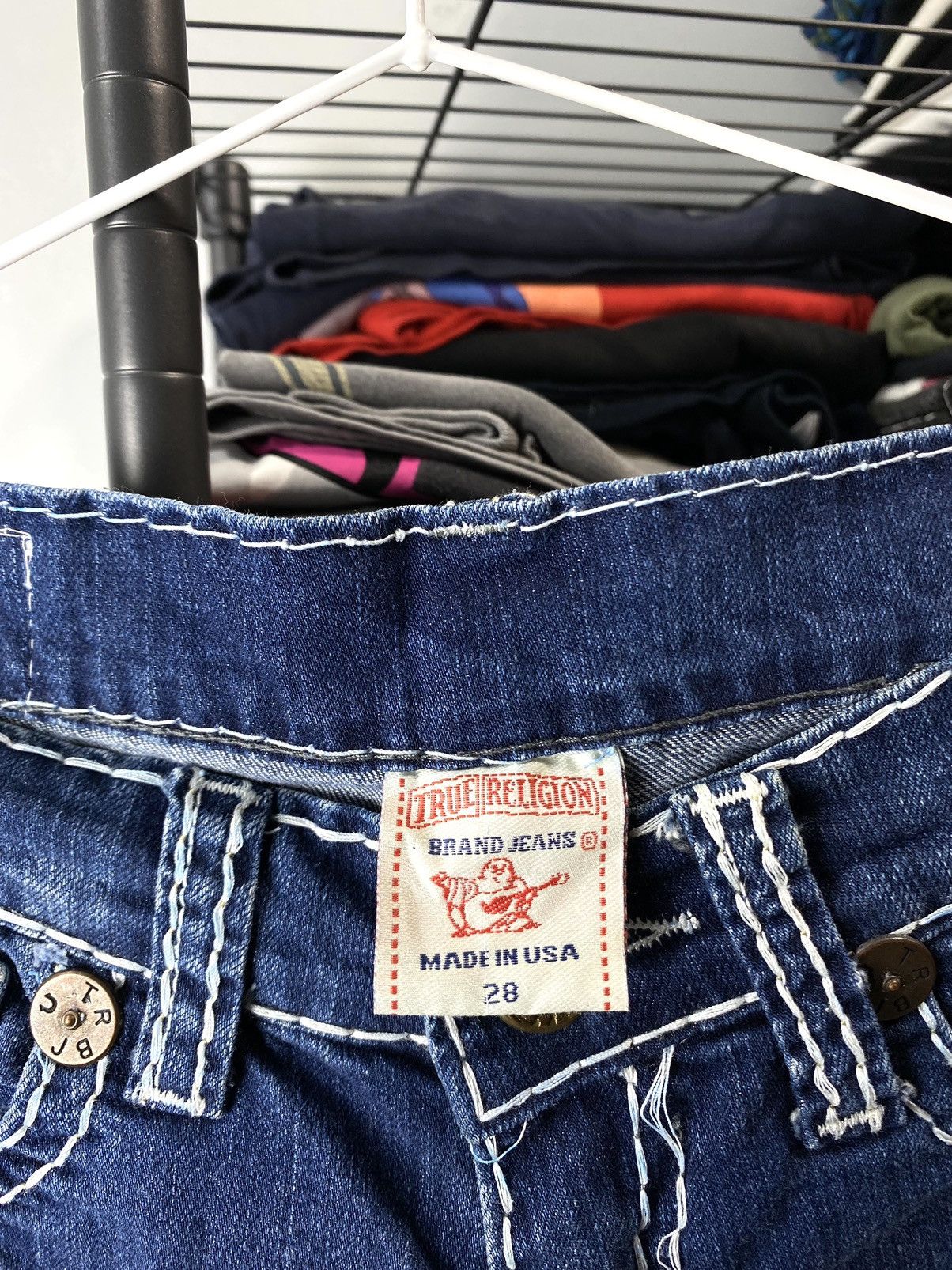 Other 90’s Vintage True Religion Made In USA Blue Denim Pants Size 28" / US 6 / IT 42 - 7 Thumbnail