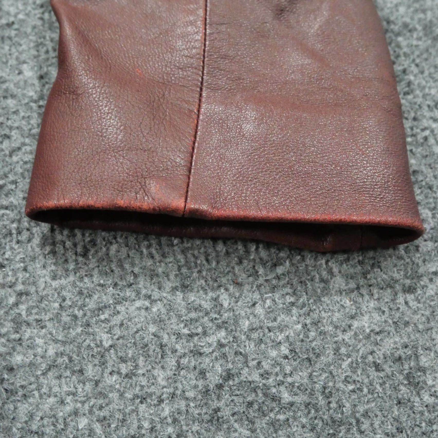Zara Zara Jacket Womens Small Red Burgundy Wool Leather Blazer Long Asymmetrical Zip Size S / US 4 / IT 40 - 5 Thumbnail