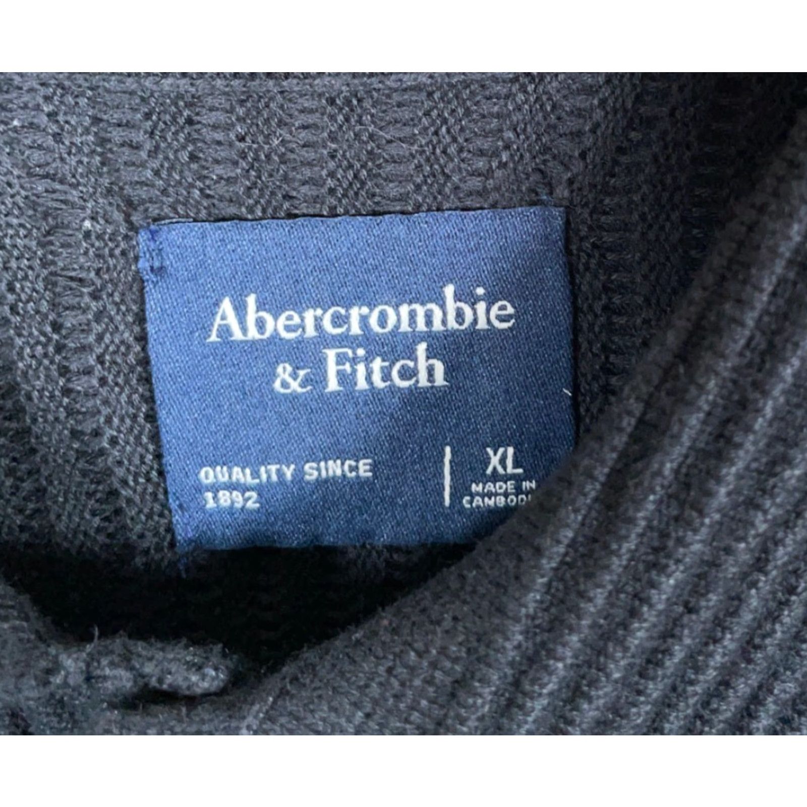 Abercrombie & Fitch Abercrombie & Fitch Knit Short Sleeve Shirt Men XL Black Preppy Retro Button-Up Collared Cotton Nylon Viscose Size US XL / EU 56 / 4 - 3 Thumbnail