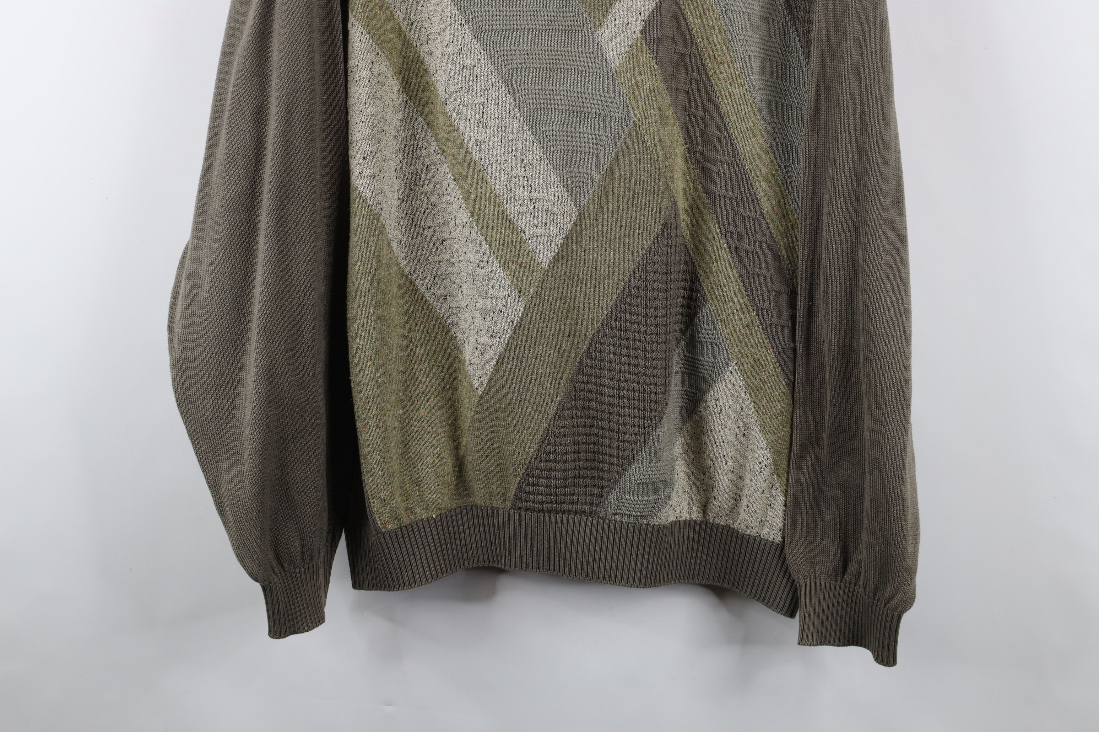 St. Croix × Vintage Vintage 90s St Croix Patchwork Cotton Knit Sweater USA Size US L / EU 52-54 / 3 - 3 Thumbnail