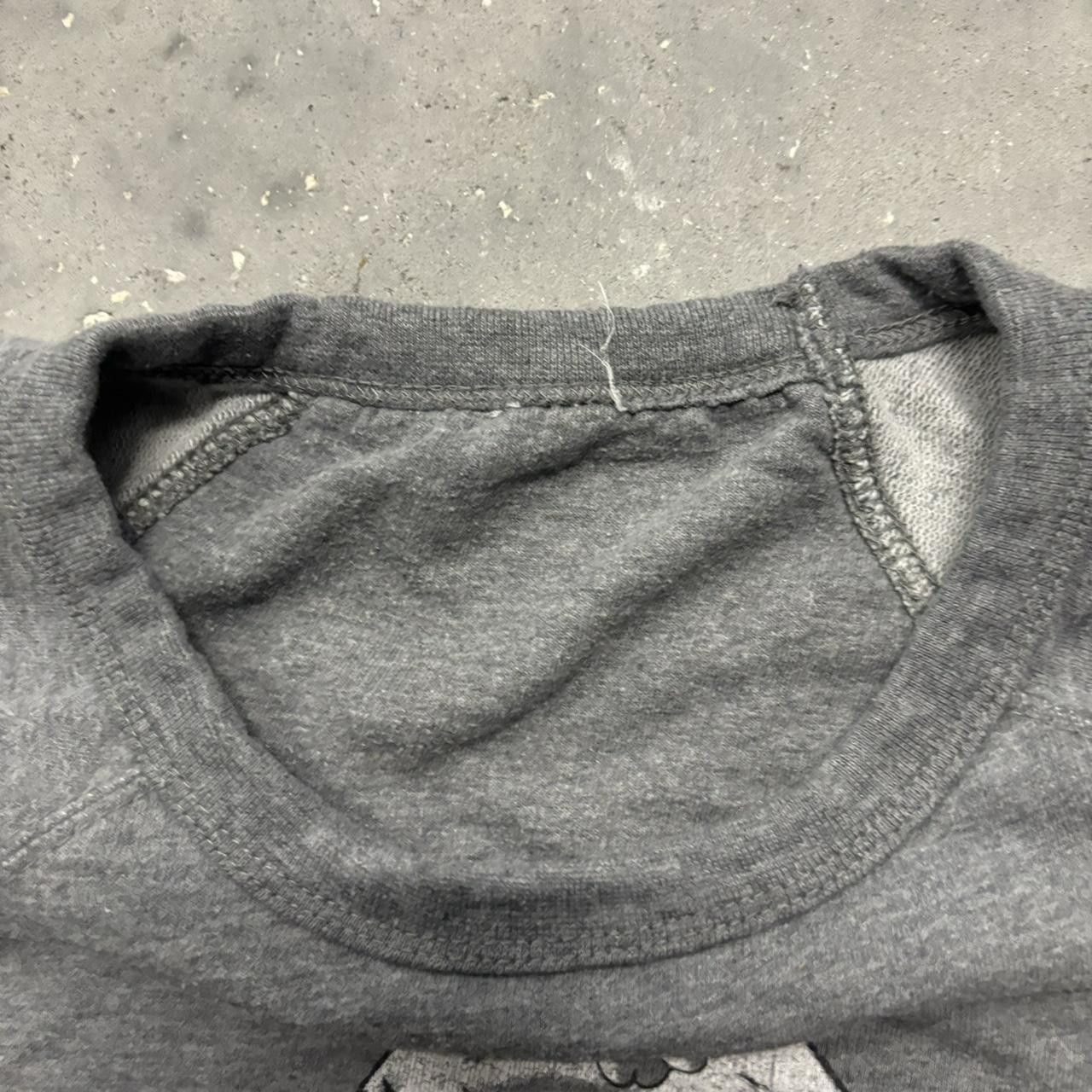 Japanese Brand × Vintage Crazy Vintage Y2K/2000s Grey Grunge Cyber Goth Skull Skater Longsleeve Sweatshirt! Size US L / EU 52-54 / 3 - 4 Thumbnail