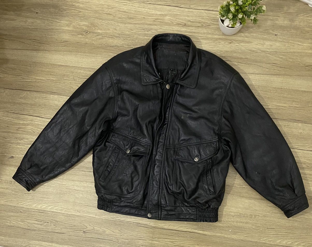 Polo Ralph Lauren × Ralph Lauren 💥Vintage💥Polo Ralph Laurent Leather Jacket Size US L / EU 52-54 / 3 - 14 Thumbnail