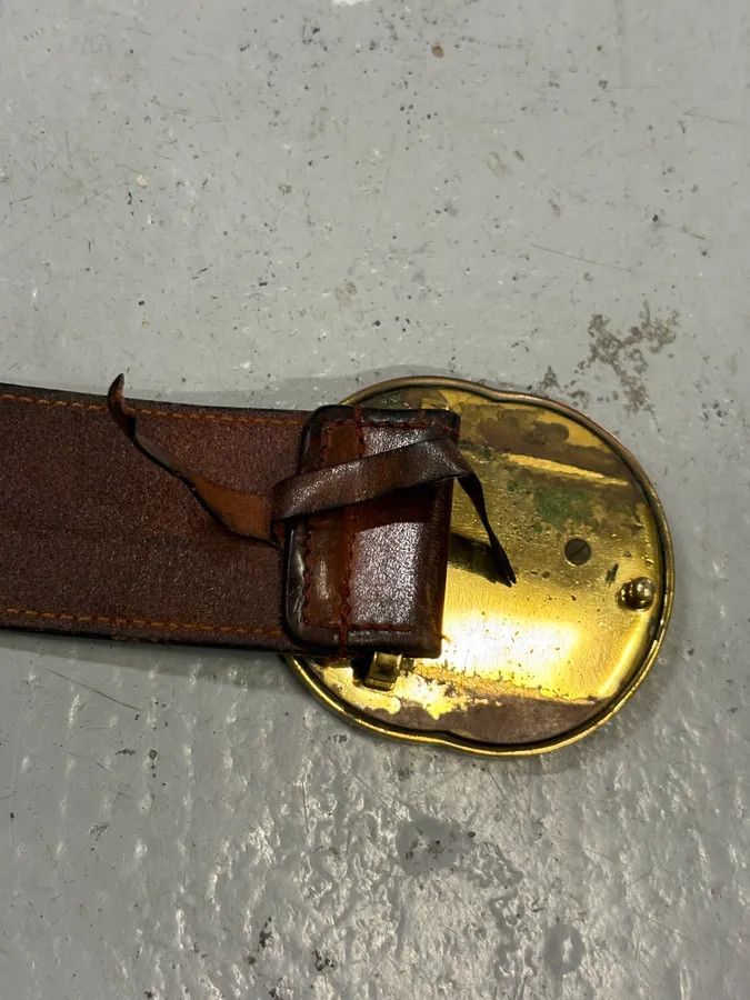 Gucci 2000s Gucci Brown Leather Propaganda belt by Tom Ford Size ONE SIZE - 8 Thumbnail