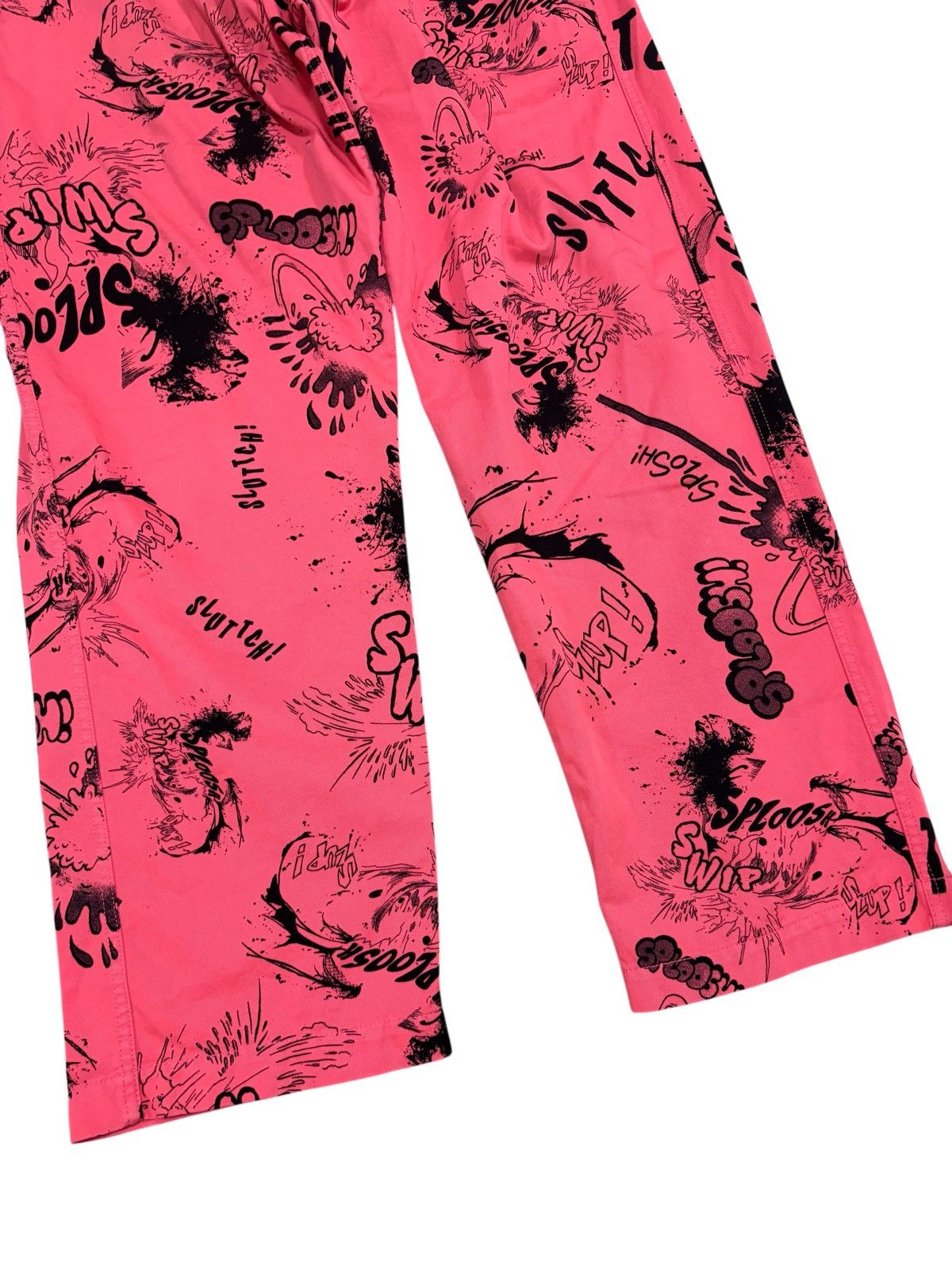Comme des Garcons SHIRT COMME DES GARÇONS PANTS WOVEN RUNWAY COMIC BOOK PINK TROUSER Size US 36 / EU 52 - 2 Thumbnail