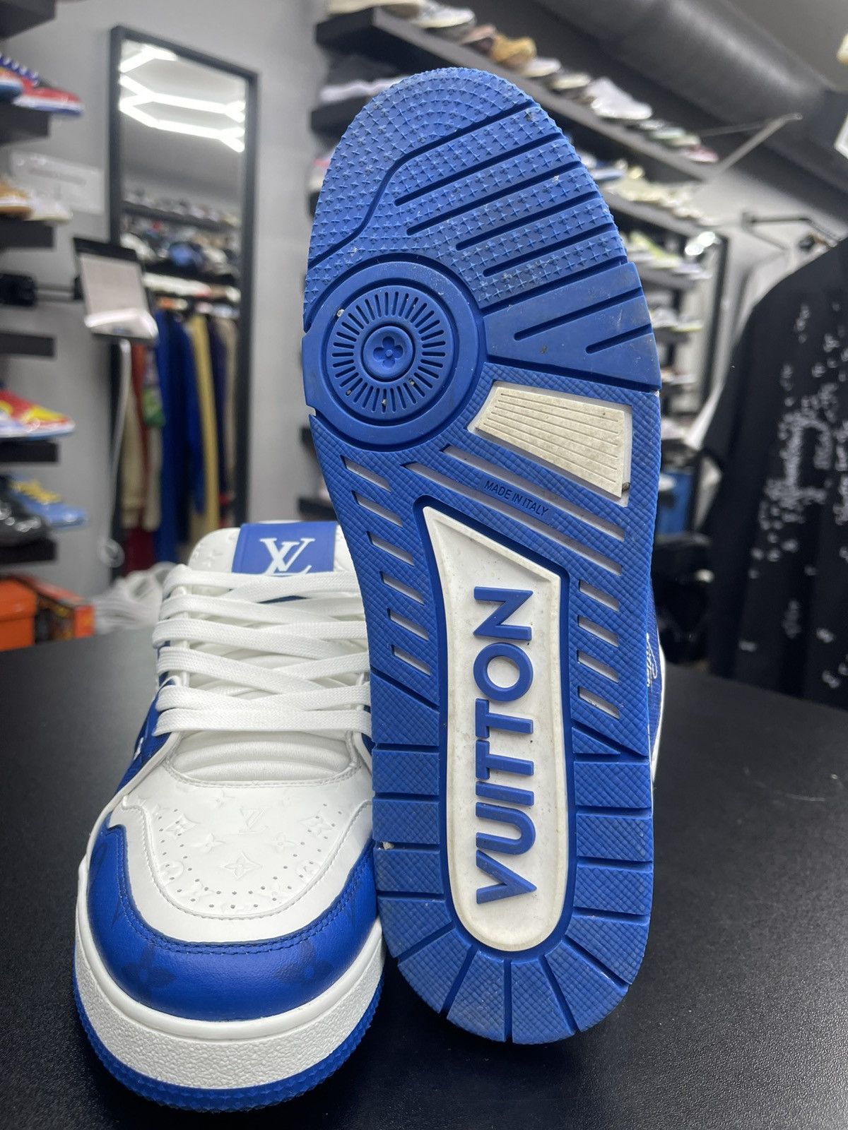 Louis Vuitton Size 7.5US/6.5LV Louis Vuitton Blue LV Monogram Trainer Size US 6.5 / EU 39-40 - 9 Thumbnail