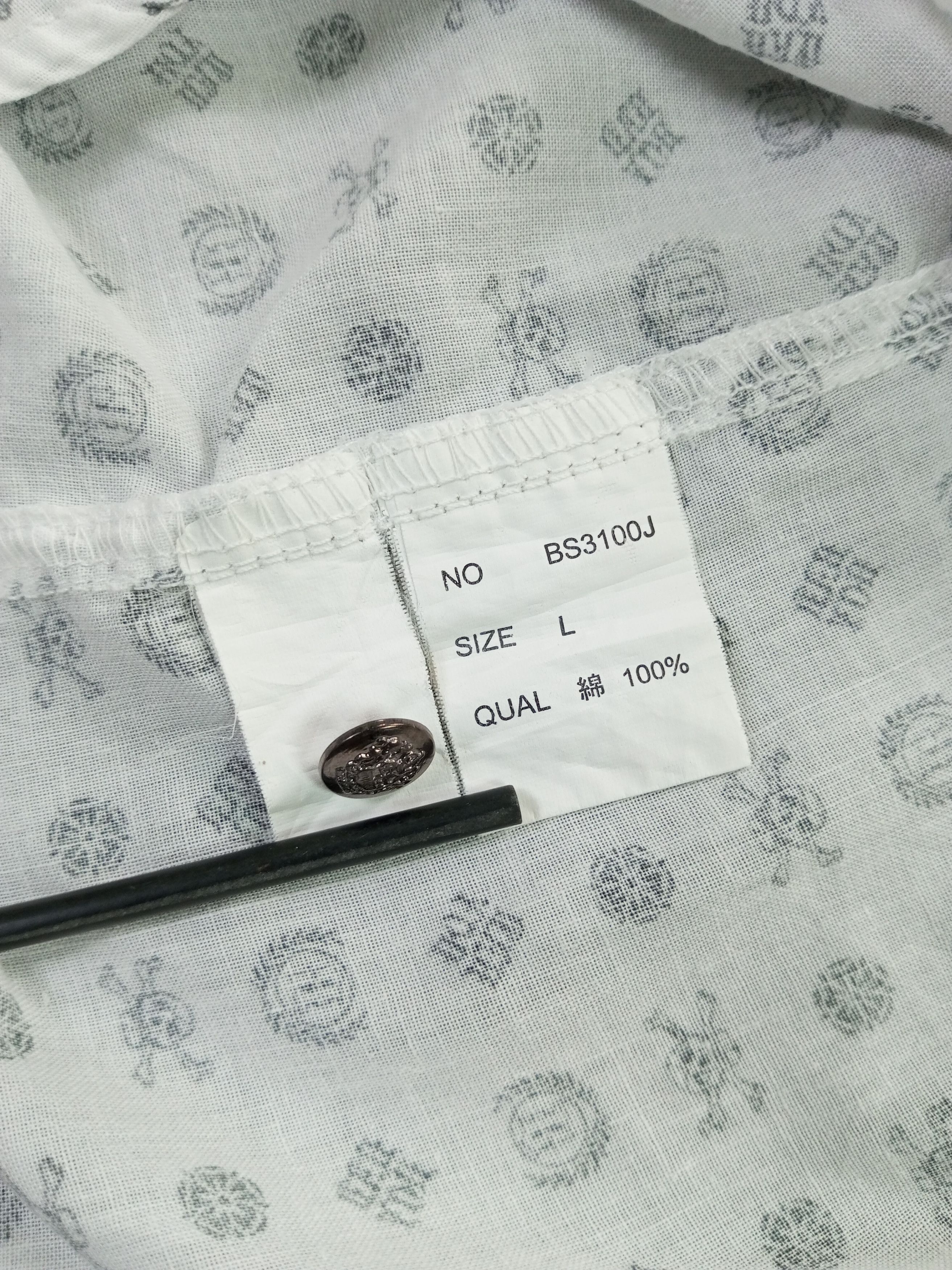 Japanese Brand Badboy full Skull print Y2K Poem Shirt Size US L / EU 52-54 / 3 - 10 Thumbnail