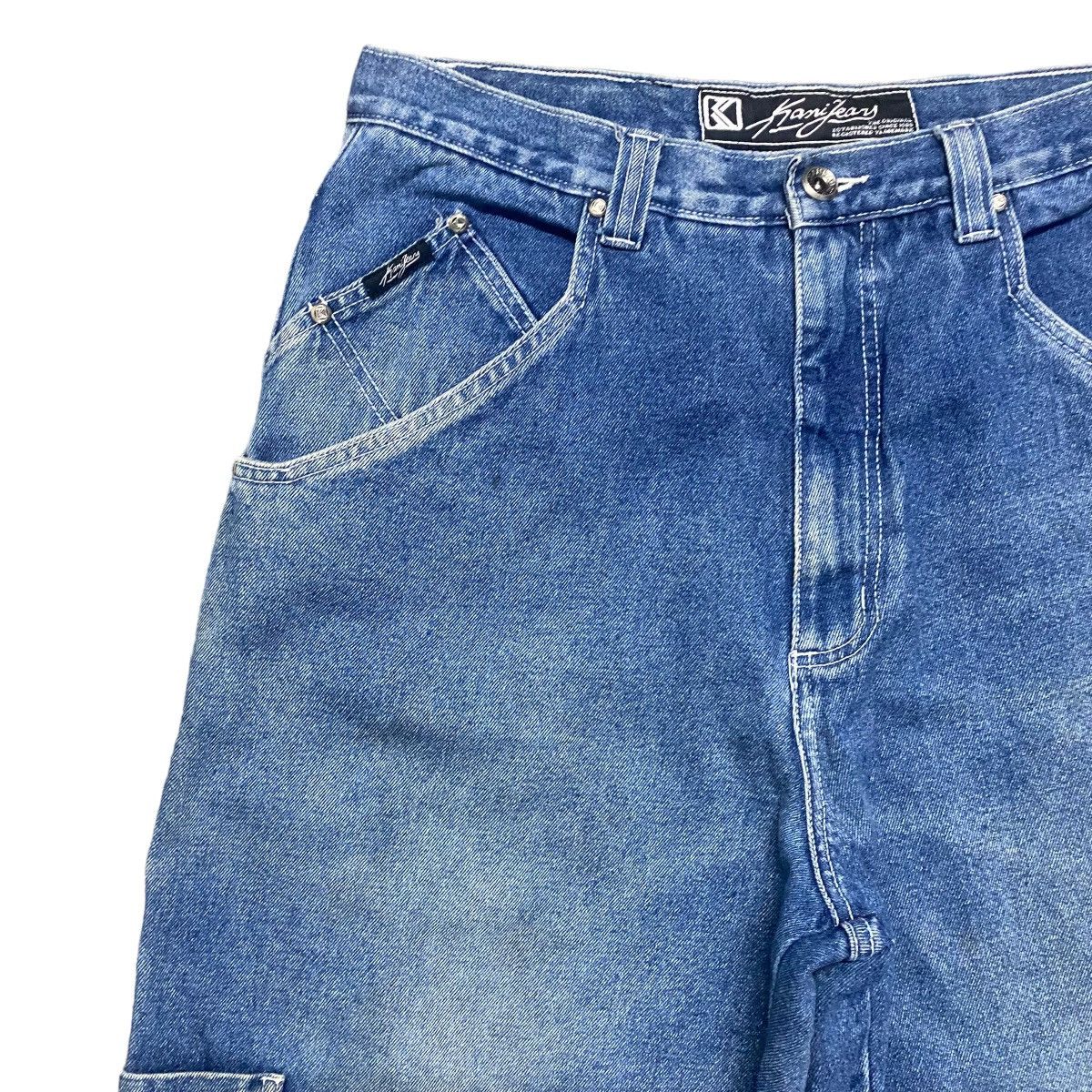 Karl Kani Vintage Kani Denim Carpenter Baggy Pants Size US 33 - 5 Thumbnail