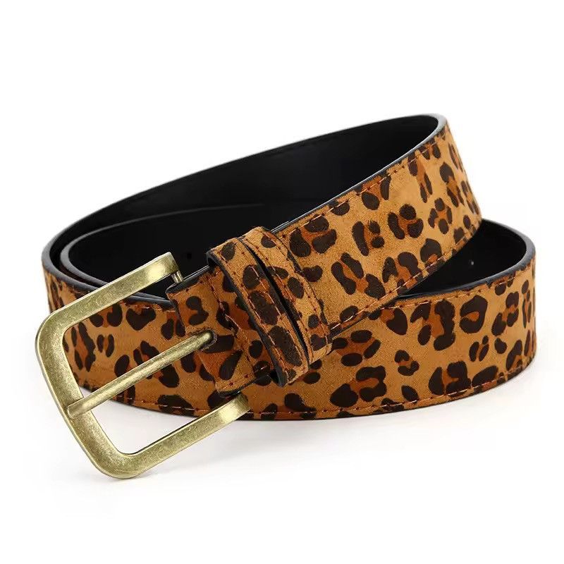 Other Leopard Spotted Split Leather Belt Size ONE SIZE - 3 Thumbnail