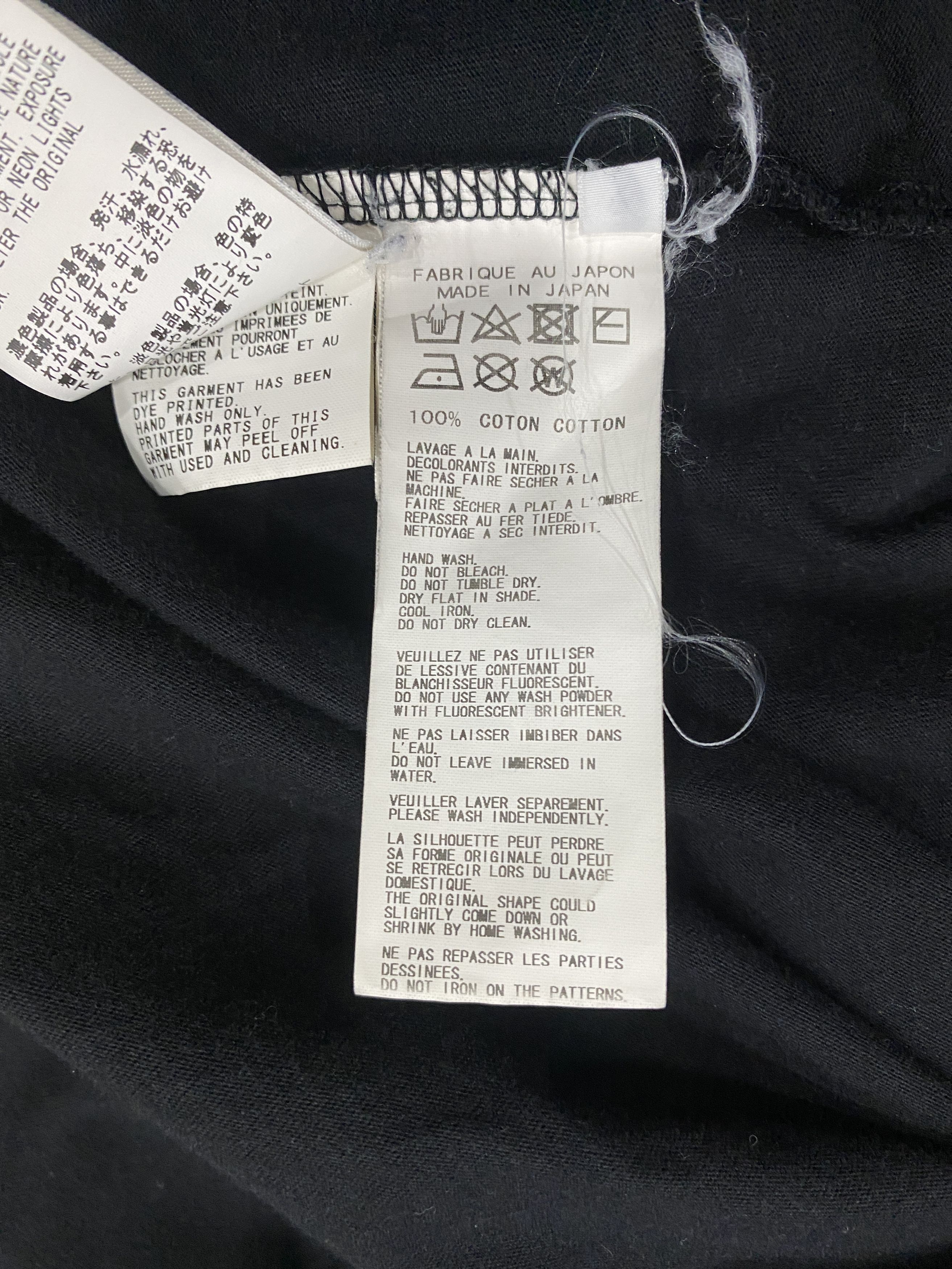 Yohji Yamamoto YOHJI YAMAMOTO 19SS Black Letter Tee Shirt Size US L / EU 52-54 / 3 - 8 Thumbnail
