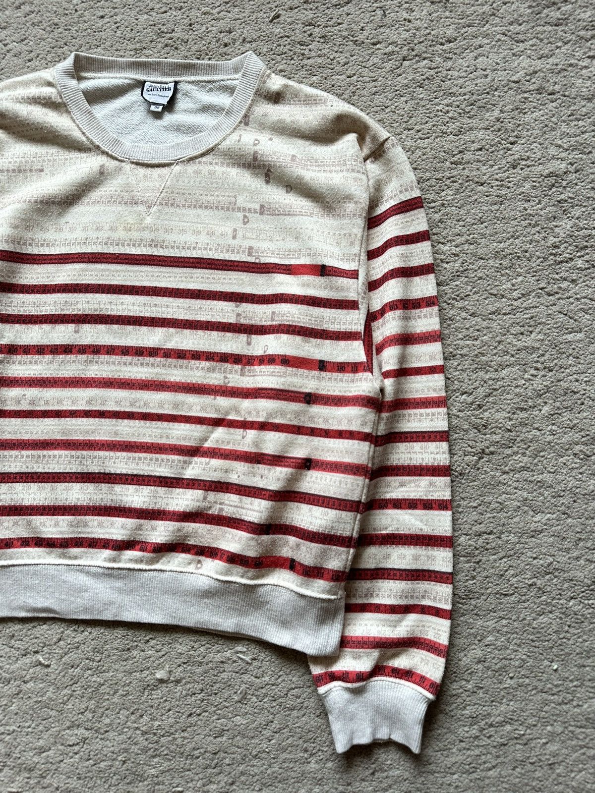Jean Paul Gaultier 2000s JEAN PAUL GAULTIER Measurement Tape Sweatshirt Size XS / US 0-2 / IT 36-38 - 3 Thumbnail