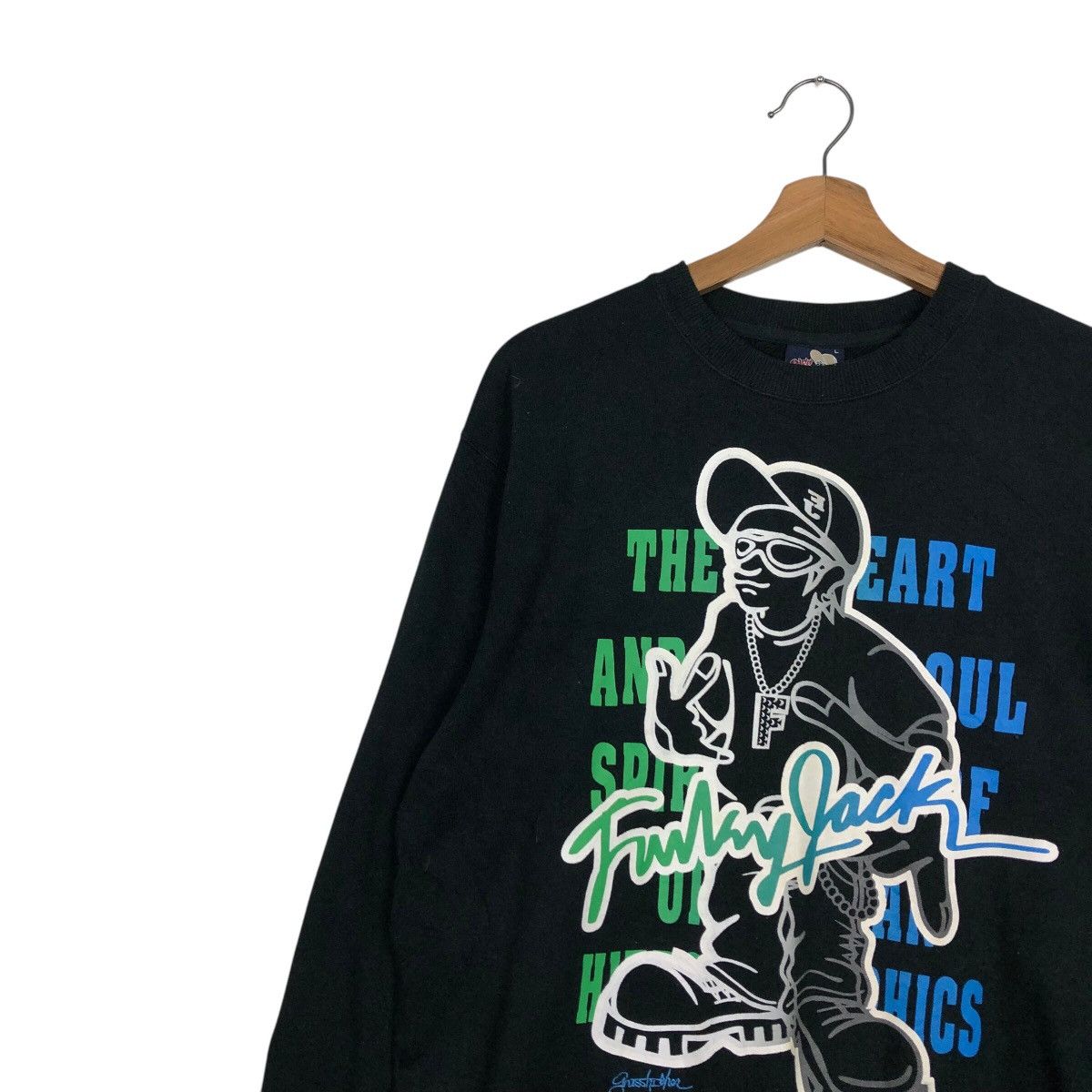 Japanese Brand 📌Vintage Sweatshirt Grass Hither Full Print Skate Style Size US L / EU 52-54 / 3 - 8 Thumbnail