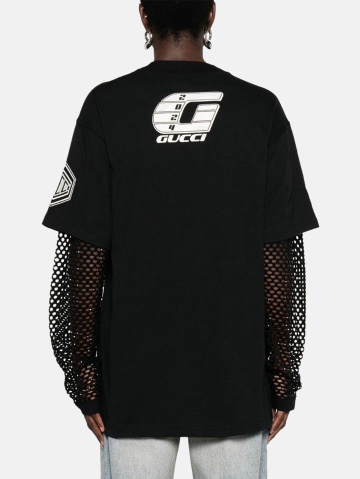 Gucci Gucci Black Layered Cotton T-Shirt Size S / US 4 / IT 40 - 3 Thumbnail