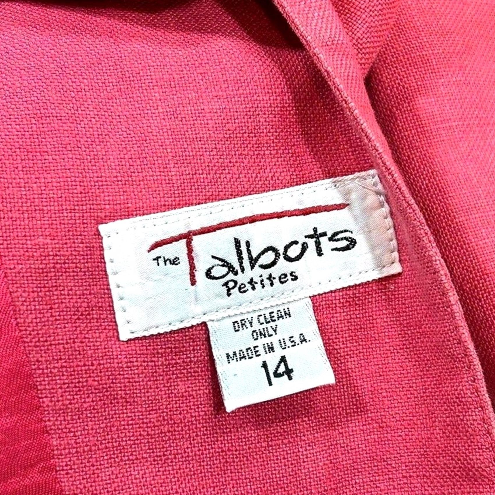 Talbots VINTAGE Talbots Pink Blazer Jacket 14 Women Blazer Pink 80s Preppy Work Career Talbots Womens 14 Size XL / US 12-14 / IT 48-50 - 4 Thumbnail