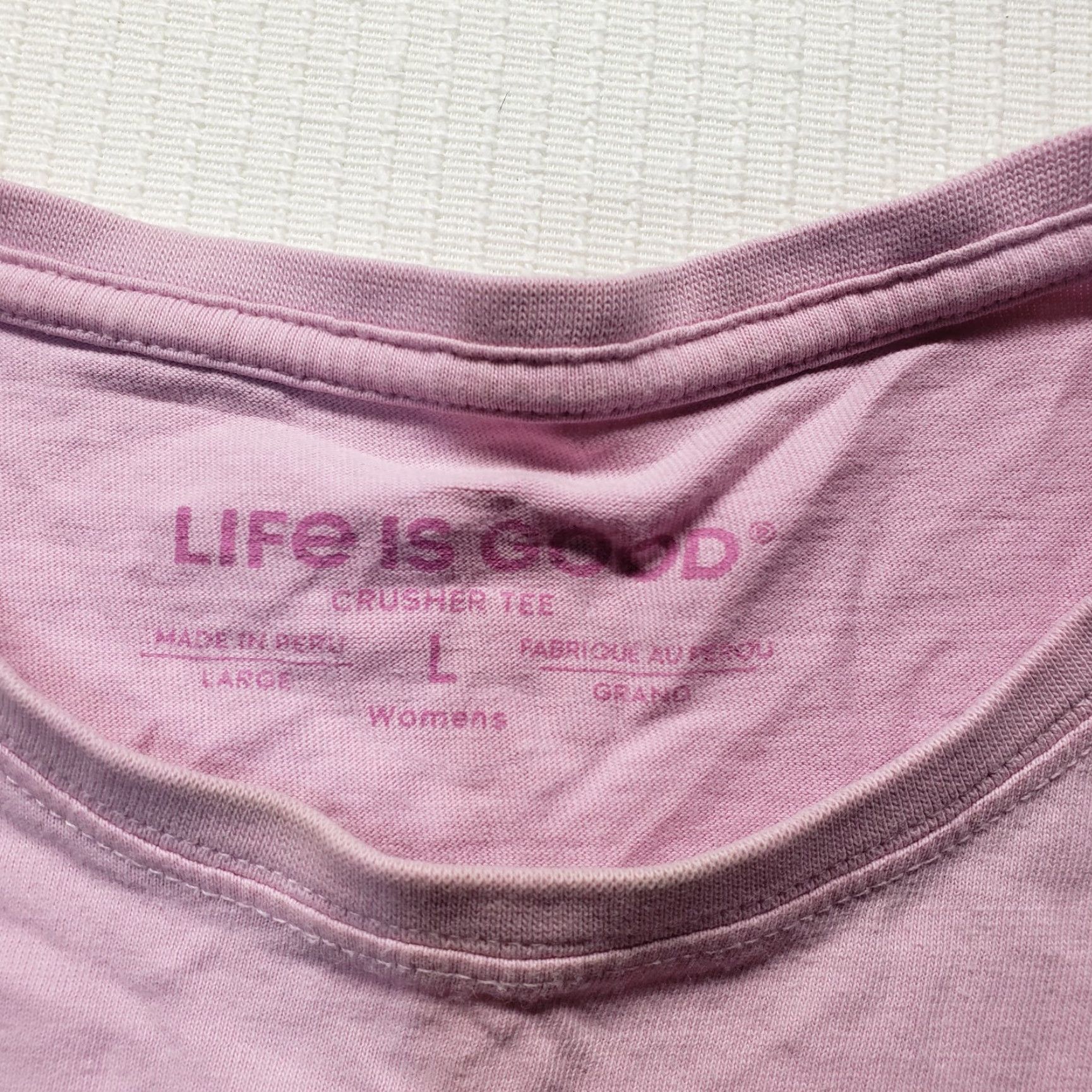 Life is Good VINTAGE Life is Good Graphic T-Shirt Womens Large Pink casual short sleeve 90s retro logo Size XL / US 12-14 / IT 48-50 - 3 Thumbnail